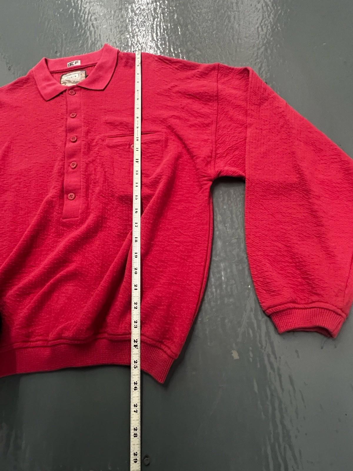 VTG 80s Members Only Button Up Sweater Pink Size Medium