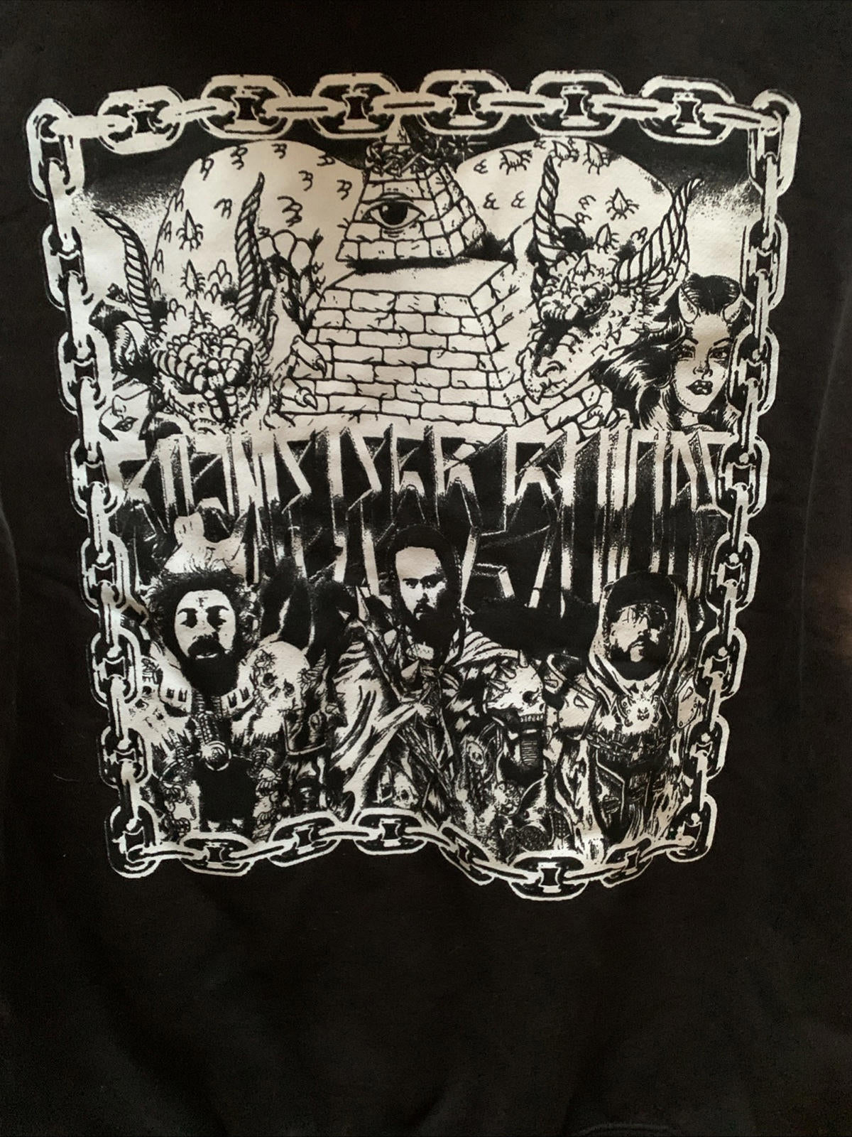 Suicide Boys G59 Double Side Illuminati Tattoo Hoodie Size L