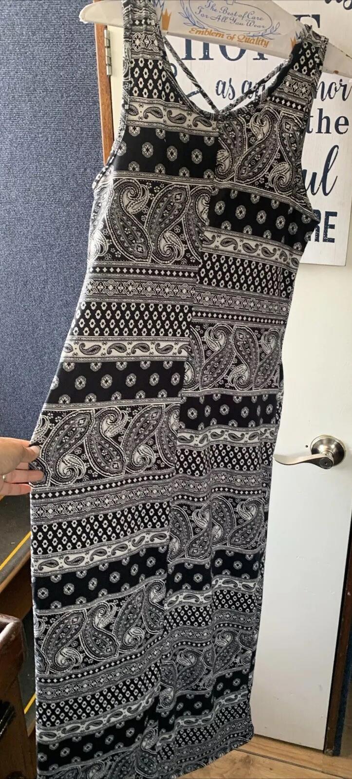 Women’s Bandana Print Stretchy Tank Top Dress Size L