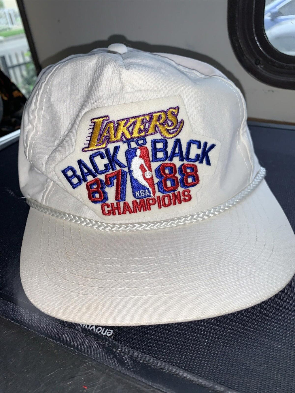 Vintage LAKERS 1987 - 1988 Back To Back NBA Champions Hat Snapback