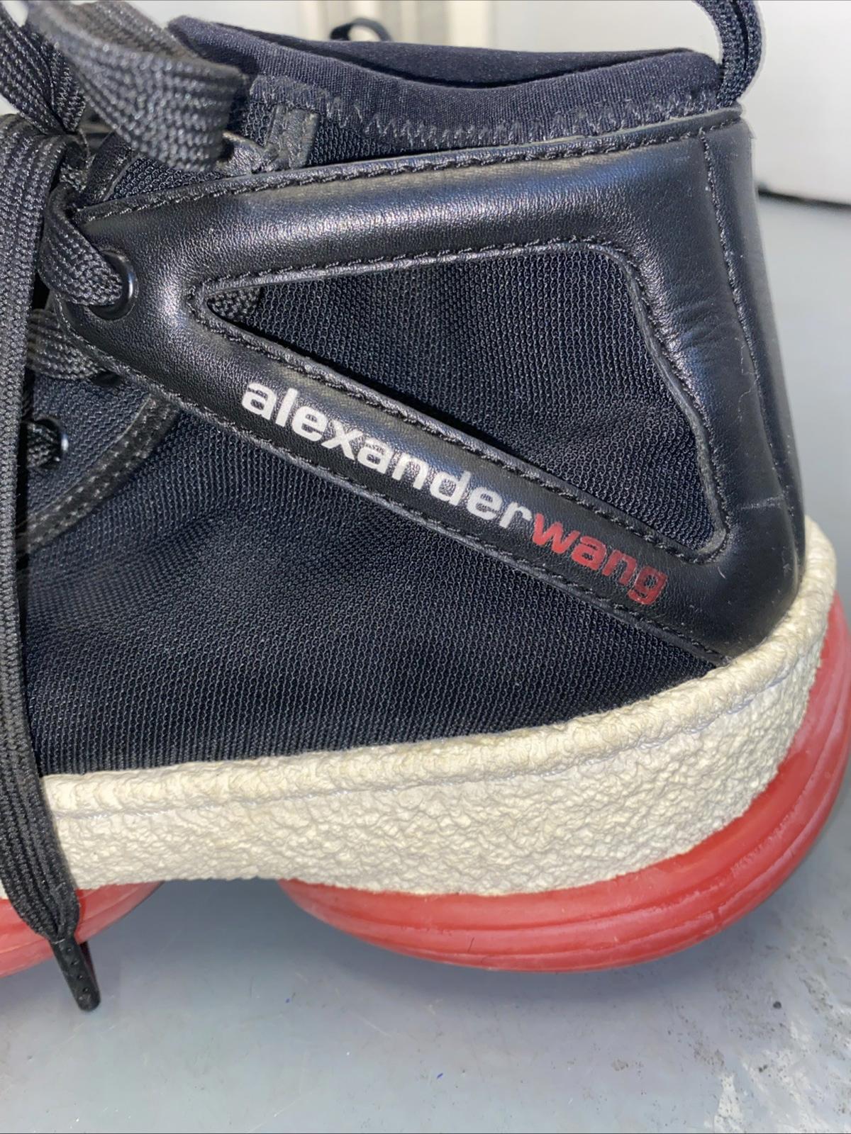 Alexander Wang A1 leather-trimmed canvas high-top sneakers Womens US 6.5