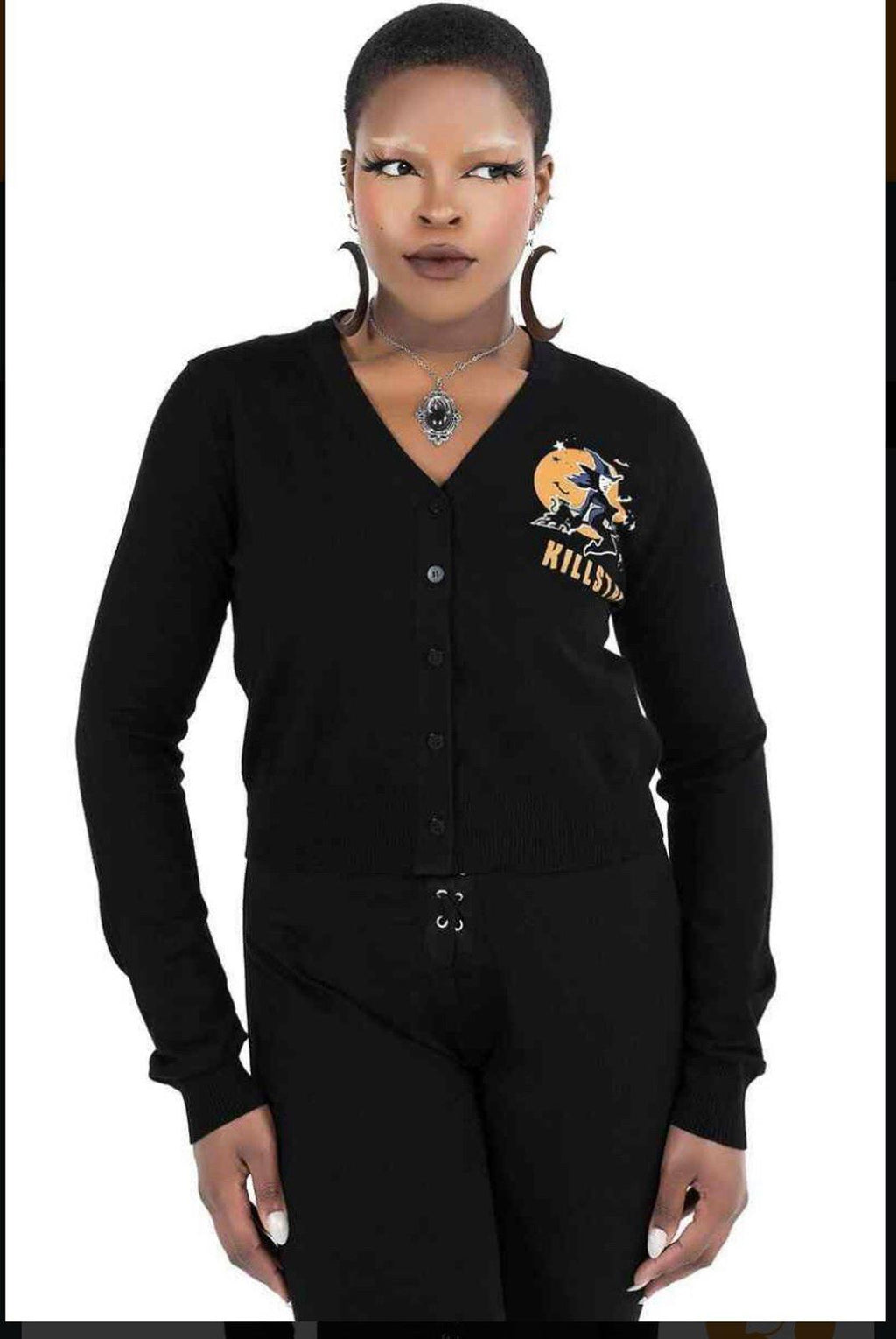 Killstar Witch Queen Button Up Cardigan Sweater Double Sided Womens Large