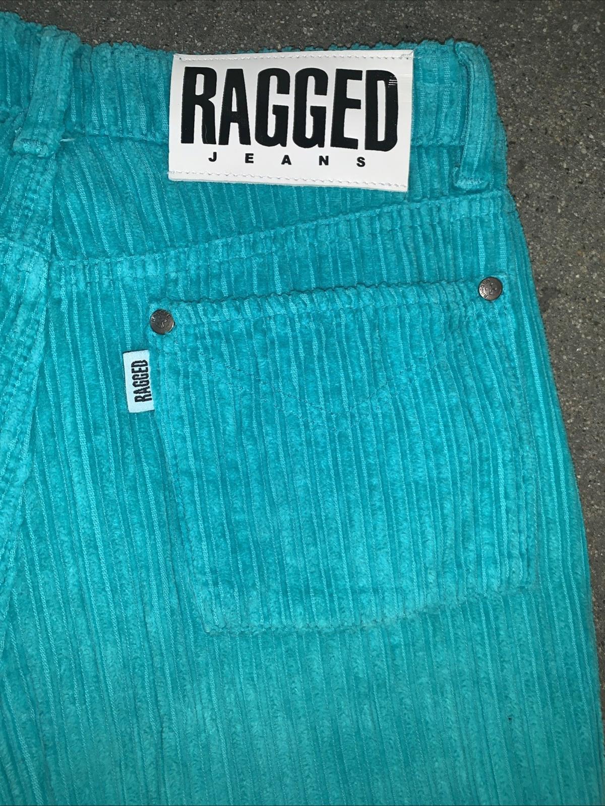 NWOT Ragged Priest Free People Jumbo Corduroy Turquoise Mom Jeans /Pants Size 28