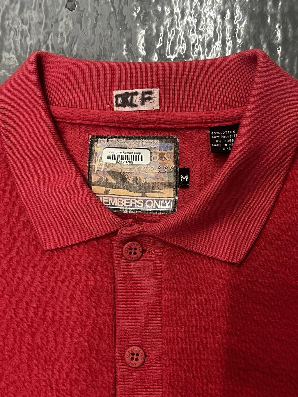 VTG 80s Members Only Button Up Sweater Pink Size Medium