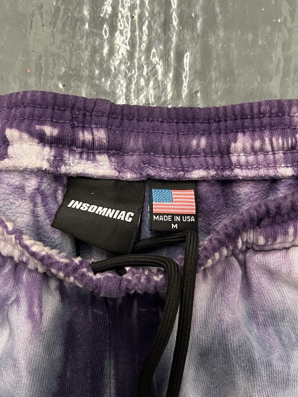 Insomniac Sweatpants Mens Size M Purple Tie Dye EDC Heavy Cotton