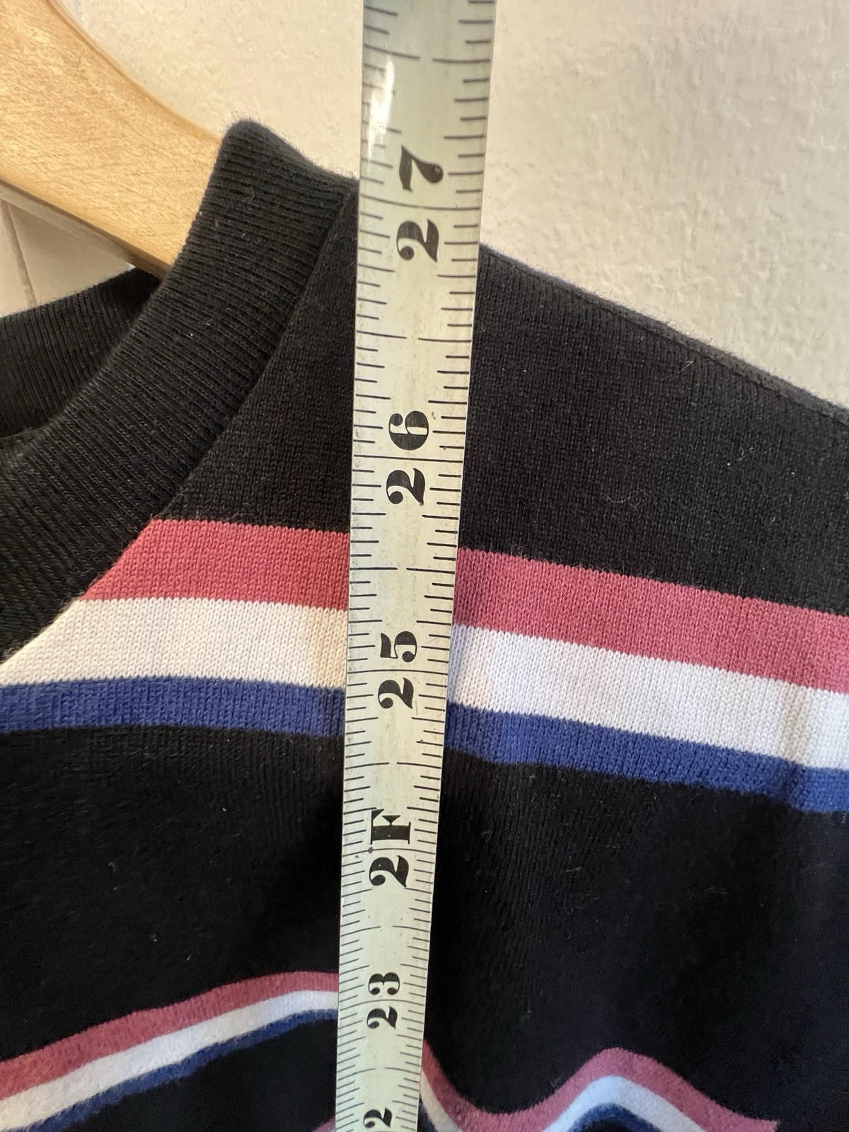 Huf Striped Embroidered T Shirt Size Small Men's Multicolor Black 100% Cotton