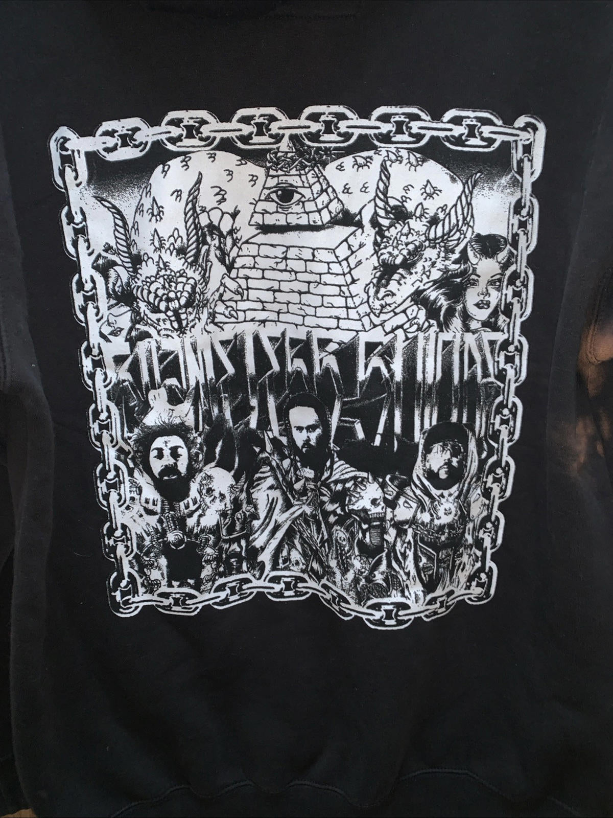 Suicide Boys G59 Double Side Illuminati Tattoo Hoodie Size L