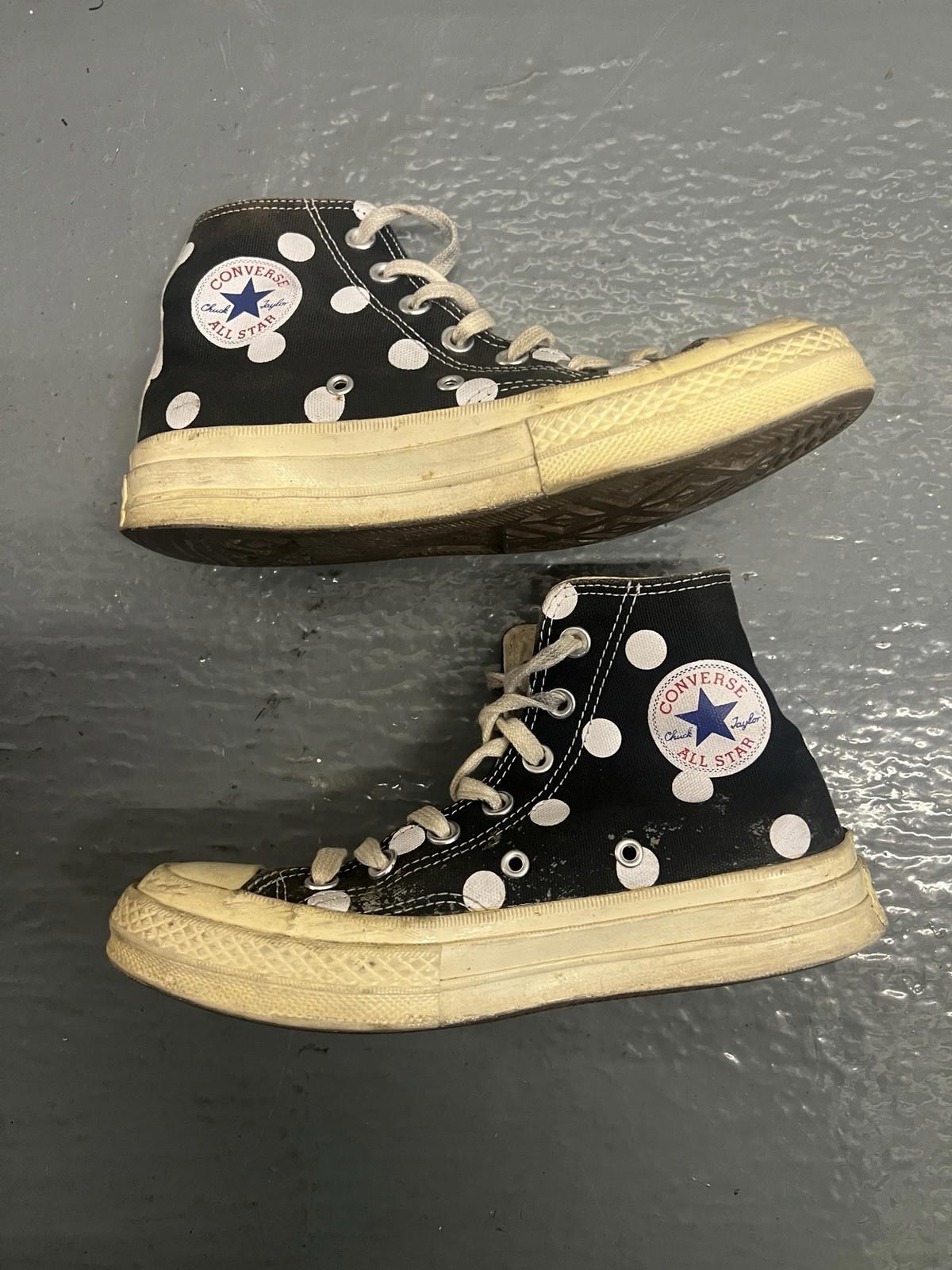 Converse Comme des Garcon Play Polka Dot Hi Top Sneakers Women SZ 6 Men SZ 4