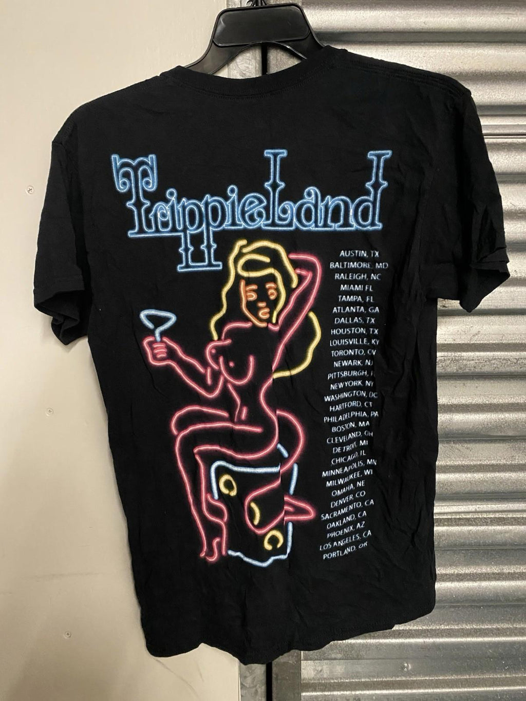 Trippie Redd TRIPPIELAND Neon Girls concert Tour List T Shirt Size Medium