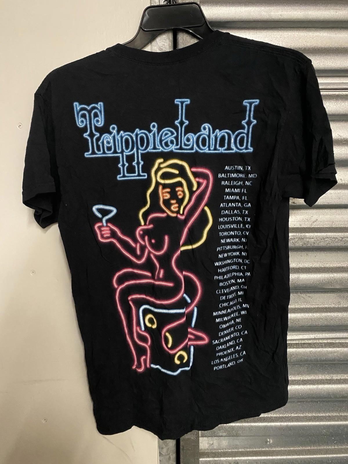 Trippie Redd TRIPPIELAND Neon Girls concert Tour List T Shirt Size Medium