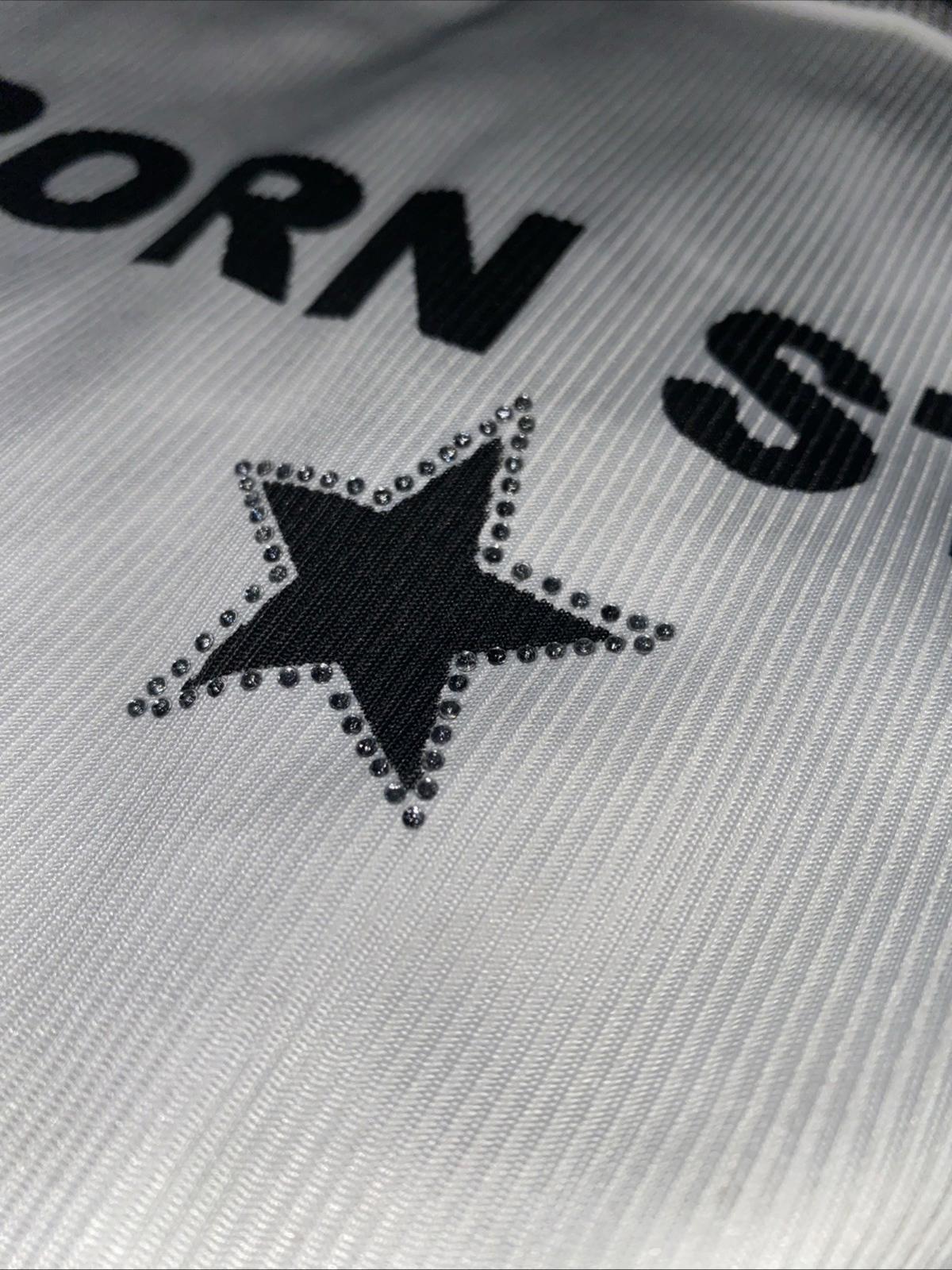 Porn Star White Slingshot Style Cropped Tank Top Womens Large