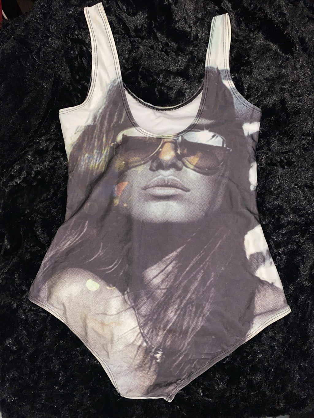 Radical Warrior Woman w/ Aviators Festy Wear One Piece Body Suit Swimsuit Size L