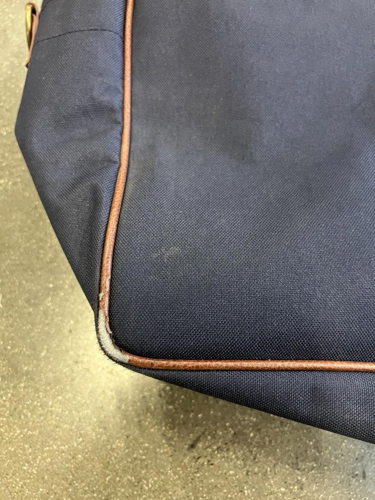 Polo  Ralph Lauren Green Blue Duffle Travel Bag Canvas Weekender Big Pony