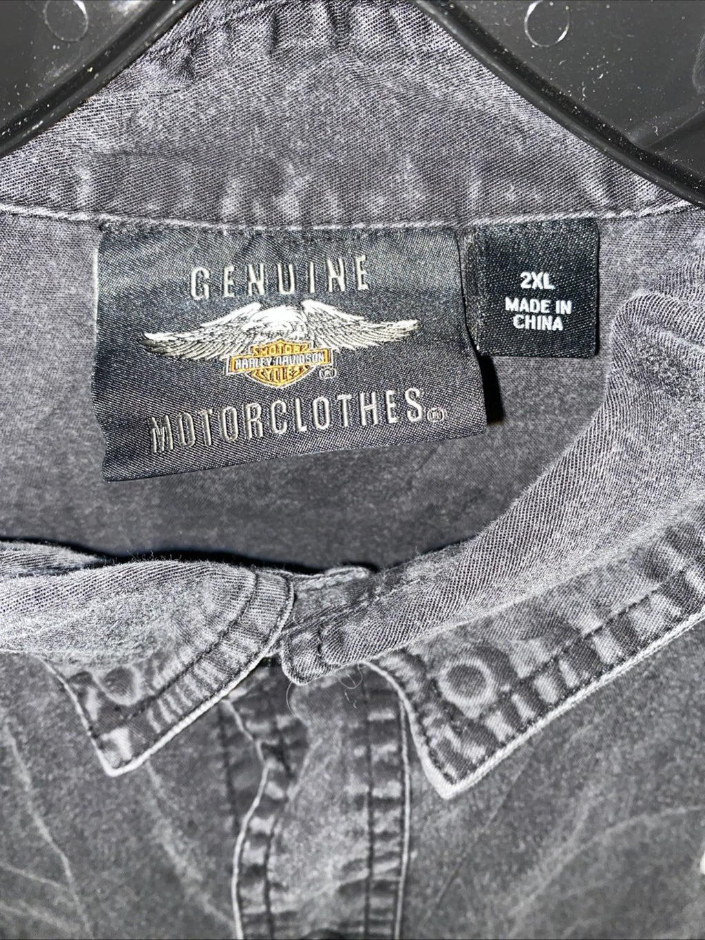 Harley Davidson Motorcycles 1903 Dual Sided Sleeveless Charcoal Shirt Vest