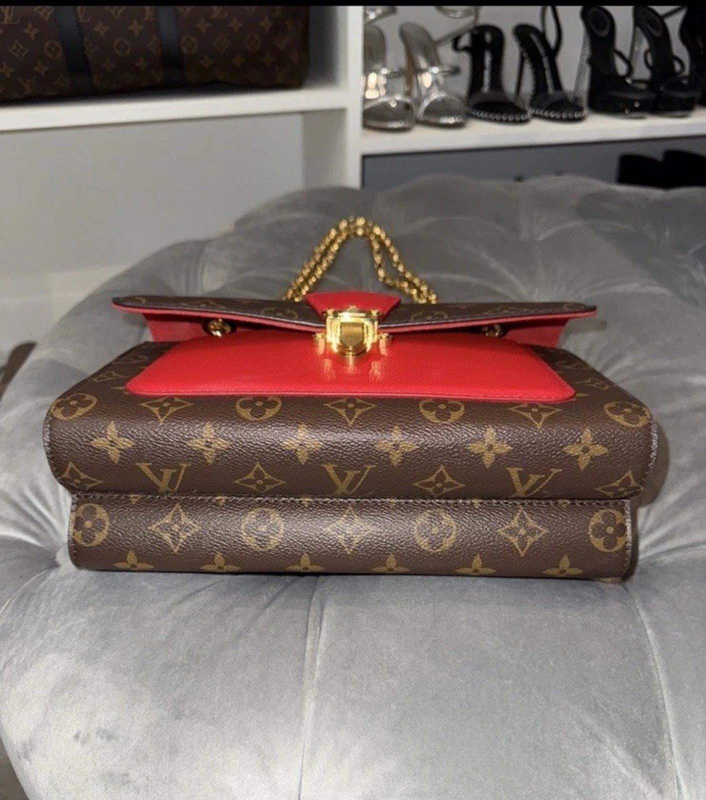 Louis Vuitton Monogram Victoire Bijou Adjustable Strap Leather Hand Bag Purse