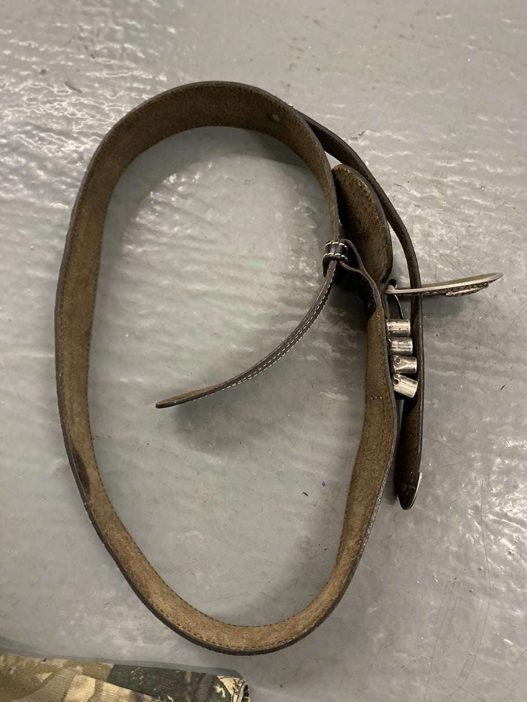 Vintage Black Leather Western Mens Belt Snake Texture Buckle Made In Italy M L