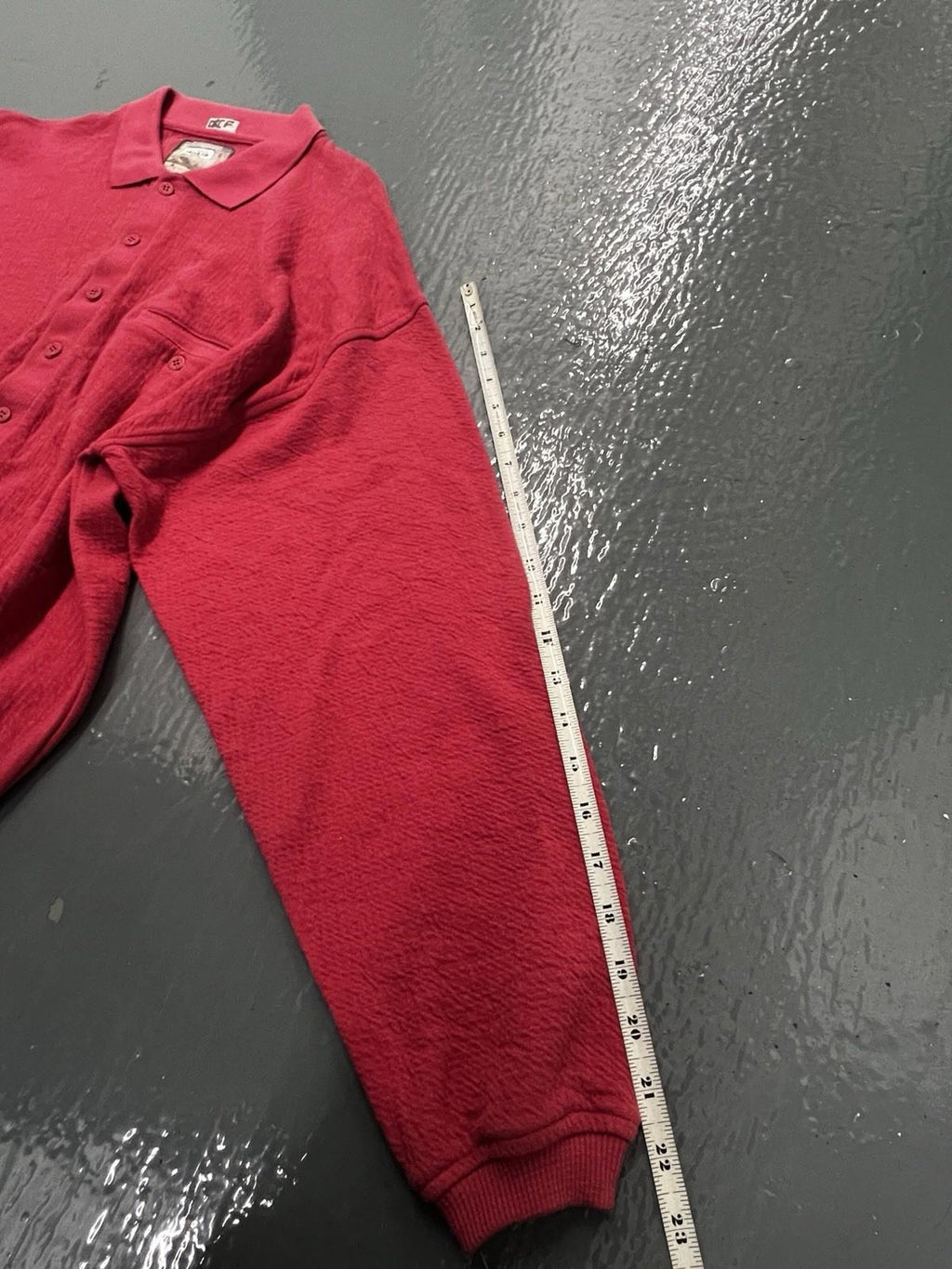 VTG 80s Members Only Button Up Sweater Pink Size Medium