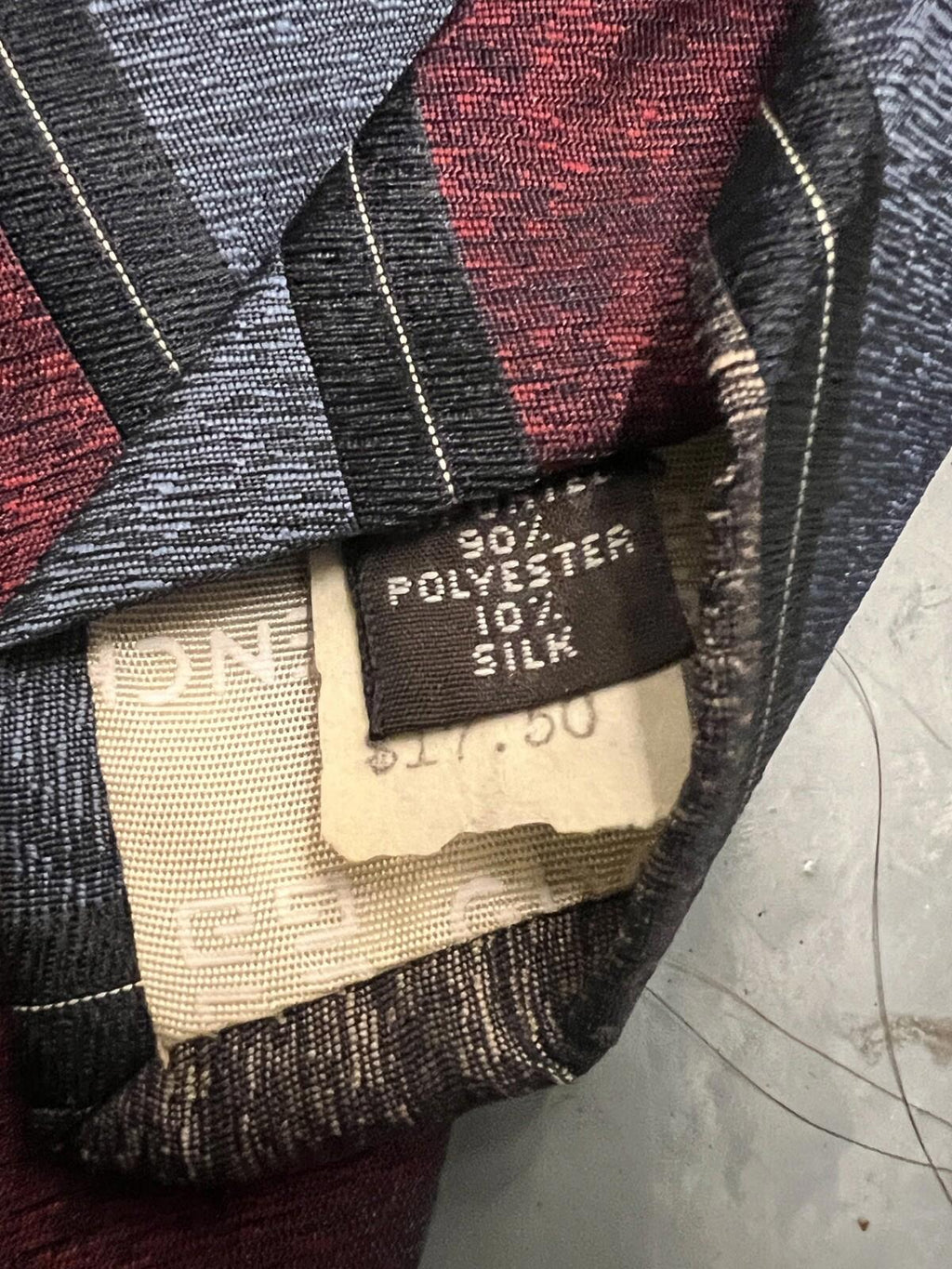 VTG NWT Givenchy Men's Gray Geometric Logo Silk Neck Tie  Dead stock