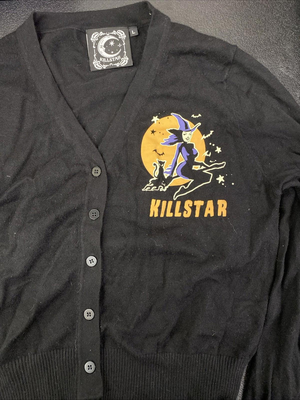 Killstar Witch Queen Button Up Cardigan Sweater Double Sided Womens Large