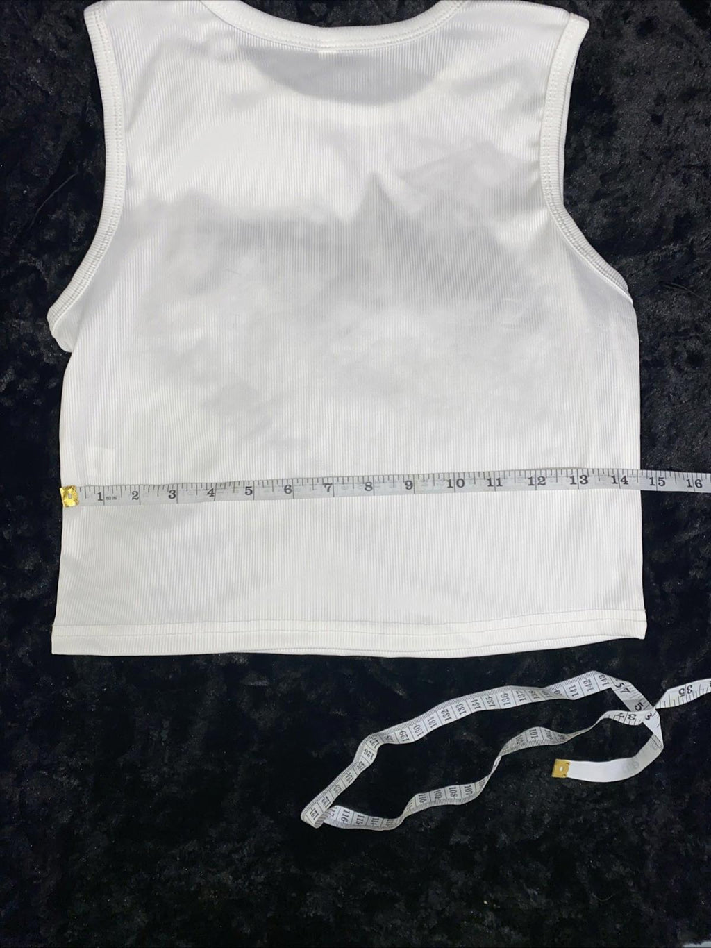 Porn Star White Slingshot Style Cropped Tank Top Womens Large