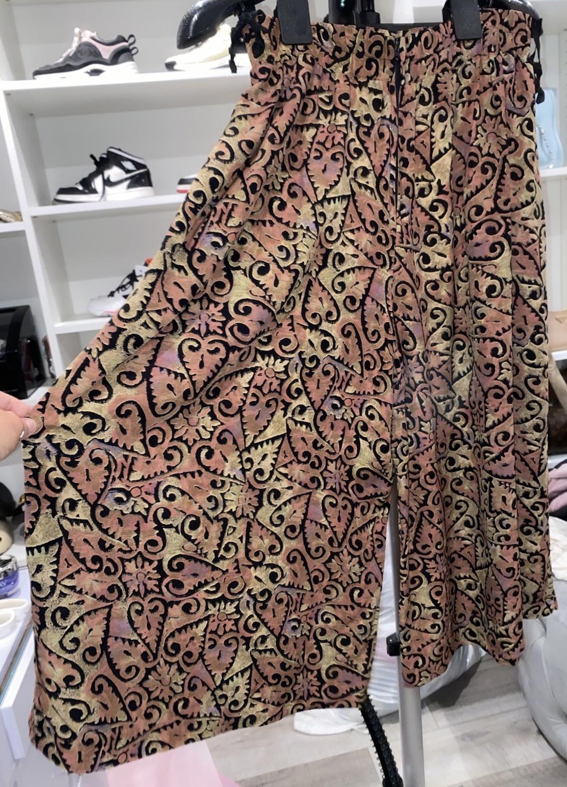 Radical Vintage William Morris Persian Print Style Wide Leg Trouser Shorts M/L W
