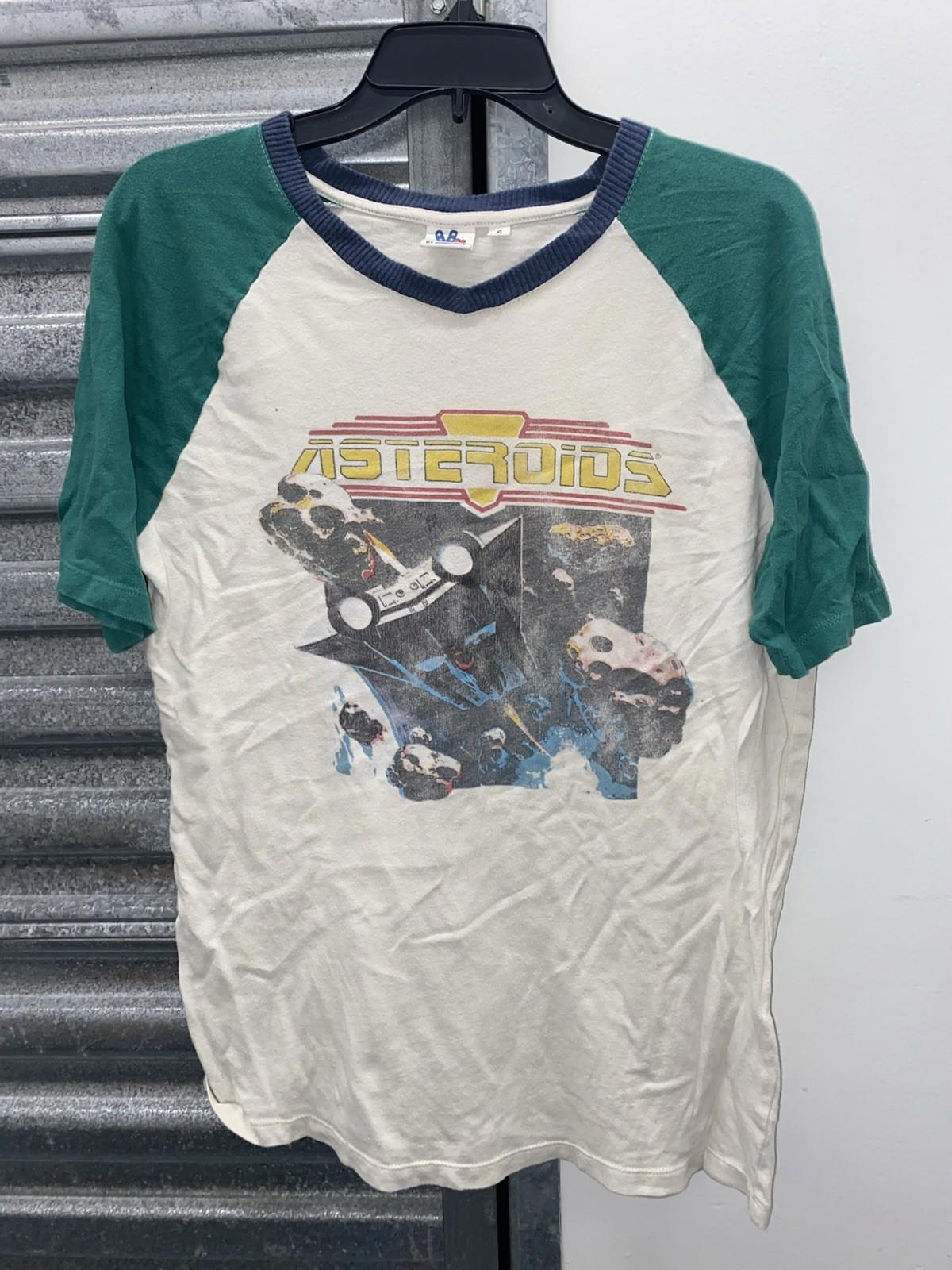 VTG 1979 Inspired Atari Asteroids Junk Food Raglan Baseball T Shirt Small