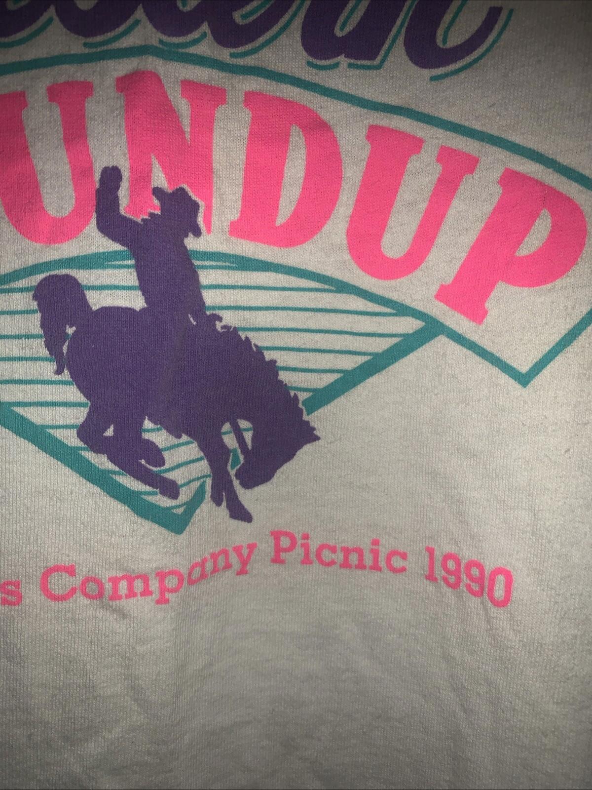 Vintage Arco Gasoline 1990 Western Roundup Picnic T Shirt