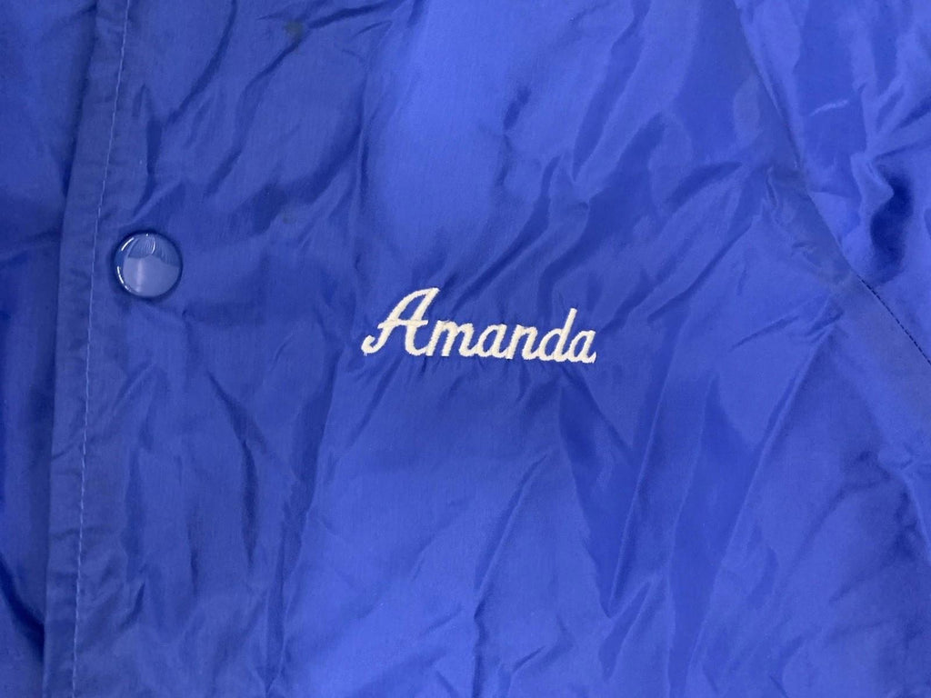 VTG 2001 Girl Scouts “Amanda” windbreaker Jacket With Various Patches size Med