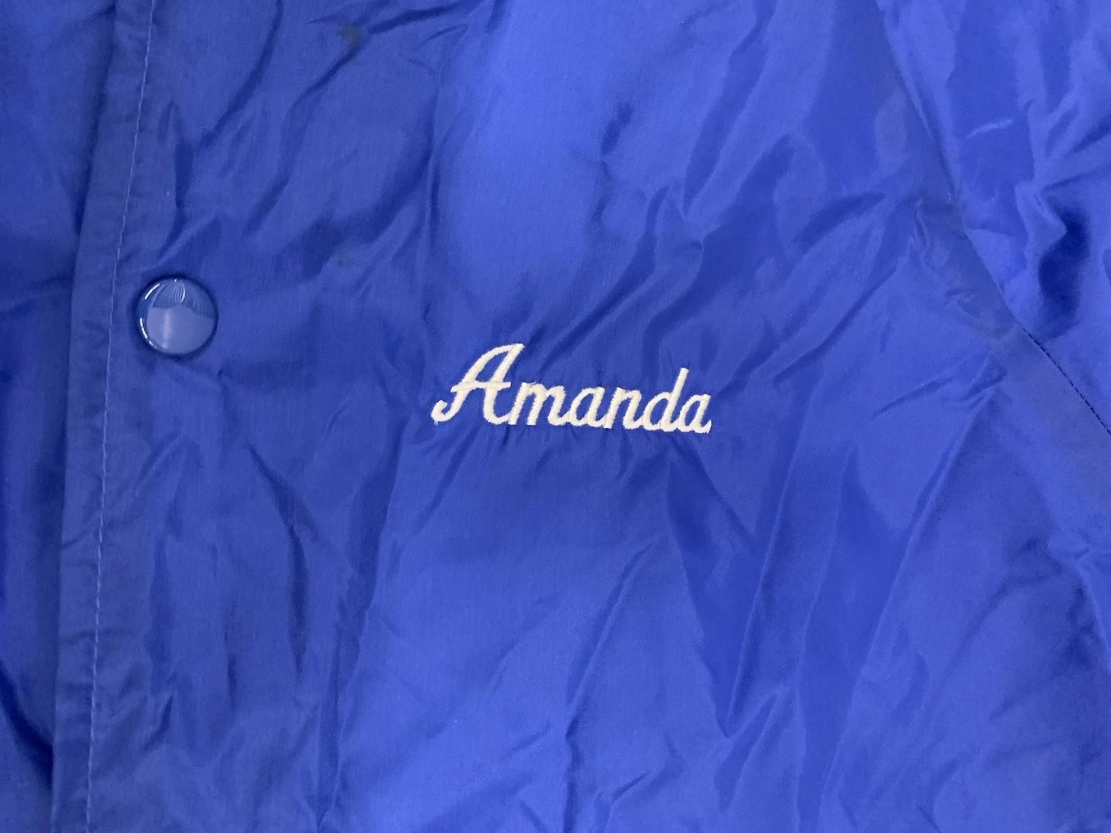 VTG 2001 Girl Scouts “Amanda” windbreaker Jacket With Various Patches size Med
