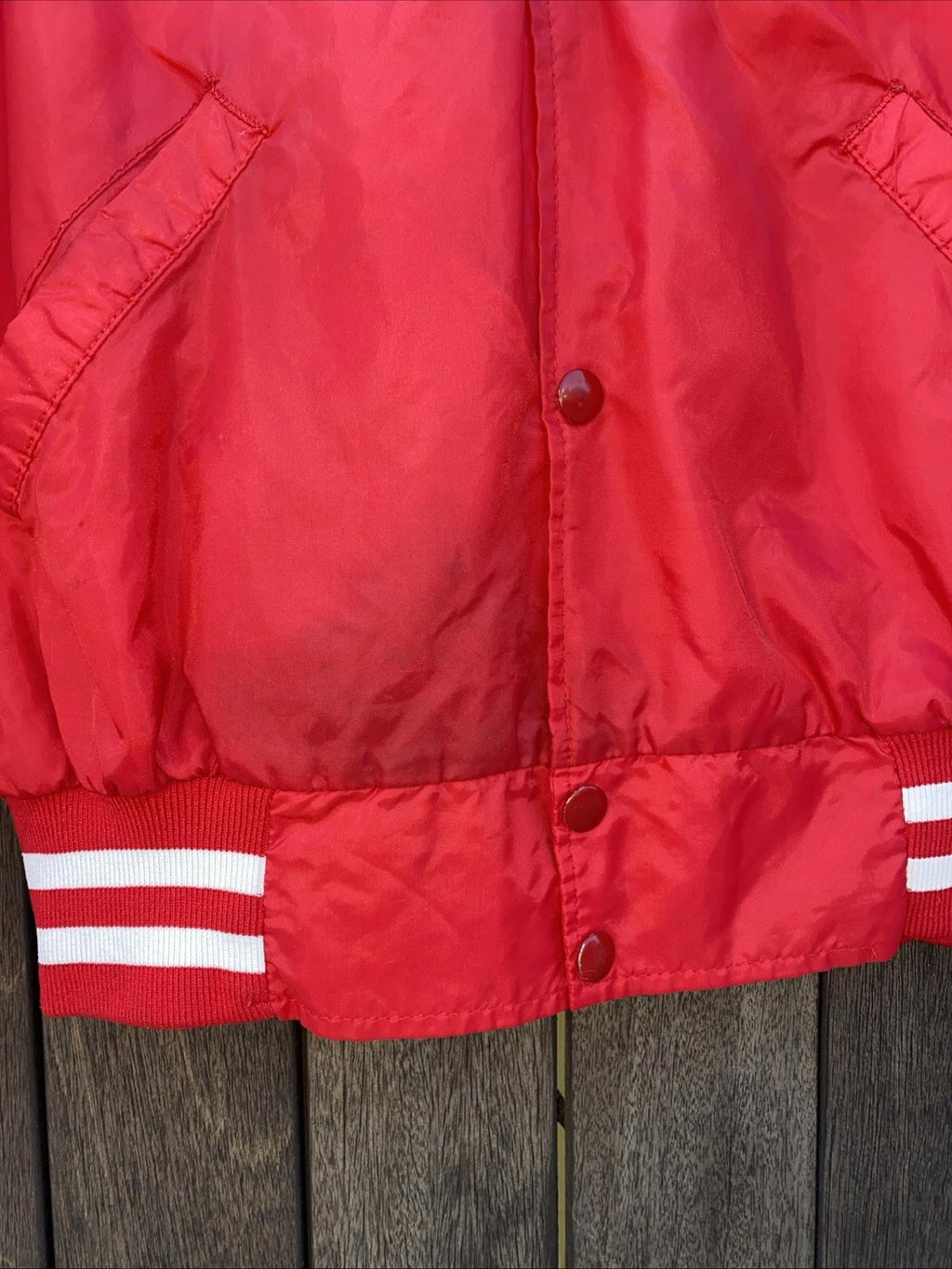 Vintage 1980’s Disney Character Fashions Mickey Mouse Varsity Jacket Red M