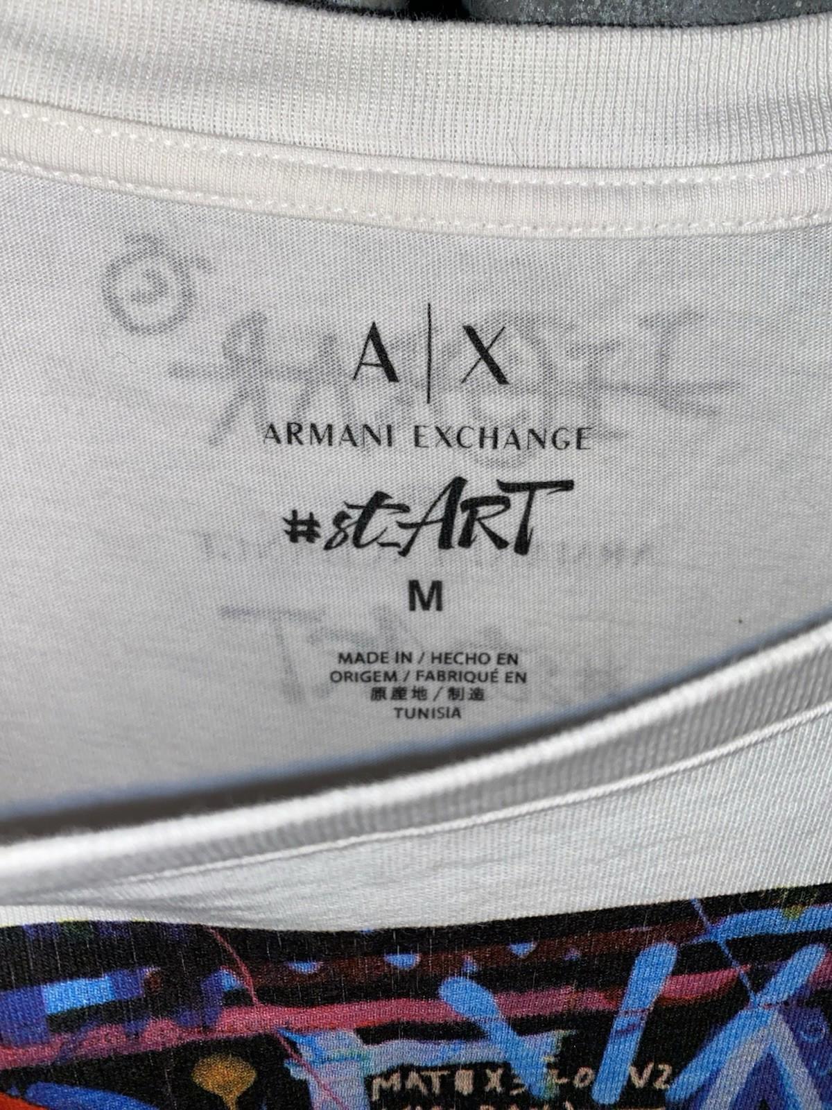 Armani Exchange Girl With A Pearl Earring Graffiti Street Art T Shirt Women M