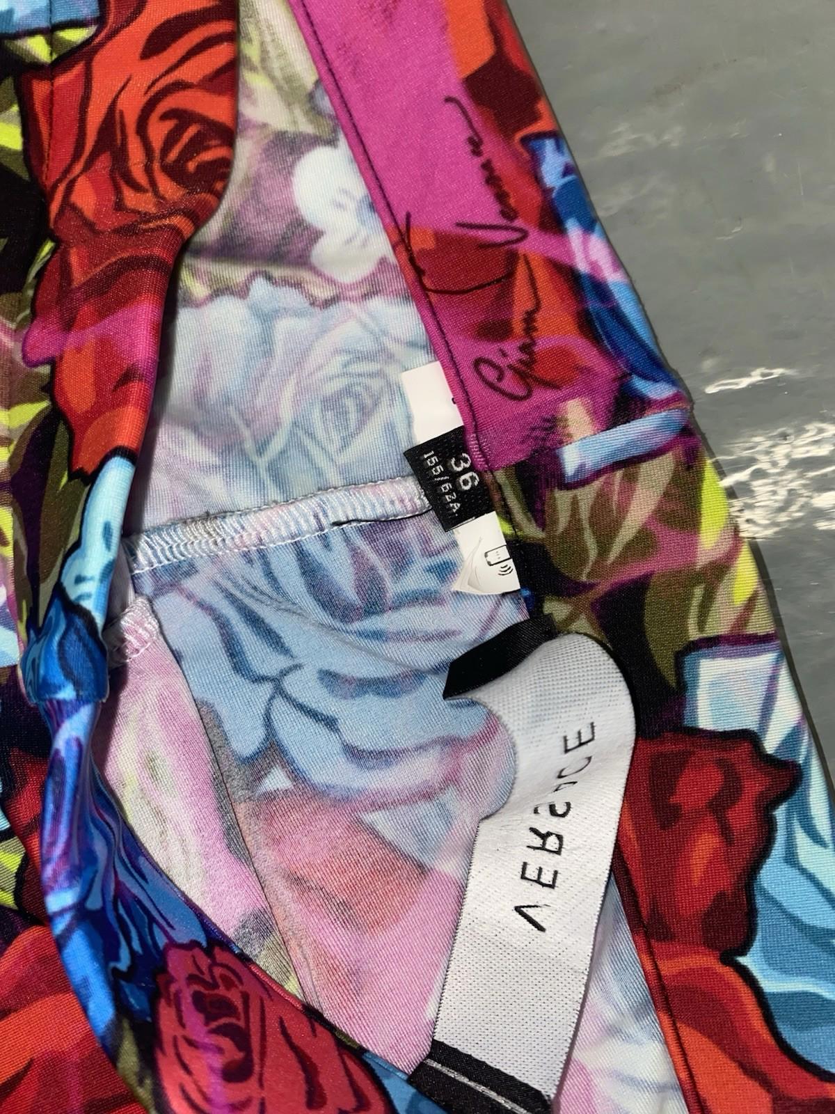 VERSACE Tie-Dye Rose Print Jeggings Leggings Womens US Size 2 / 36 XS/S