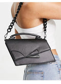 Topshop Cai Faux Leather Shoulder Bag in Black From Nordstrom