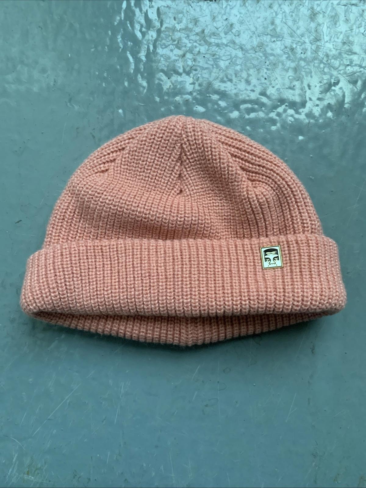 Obey Micro Beanie NWOT Salmon/pink