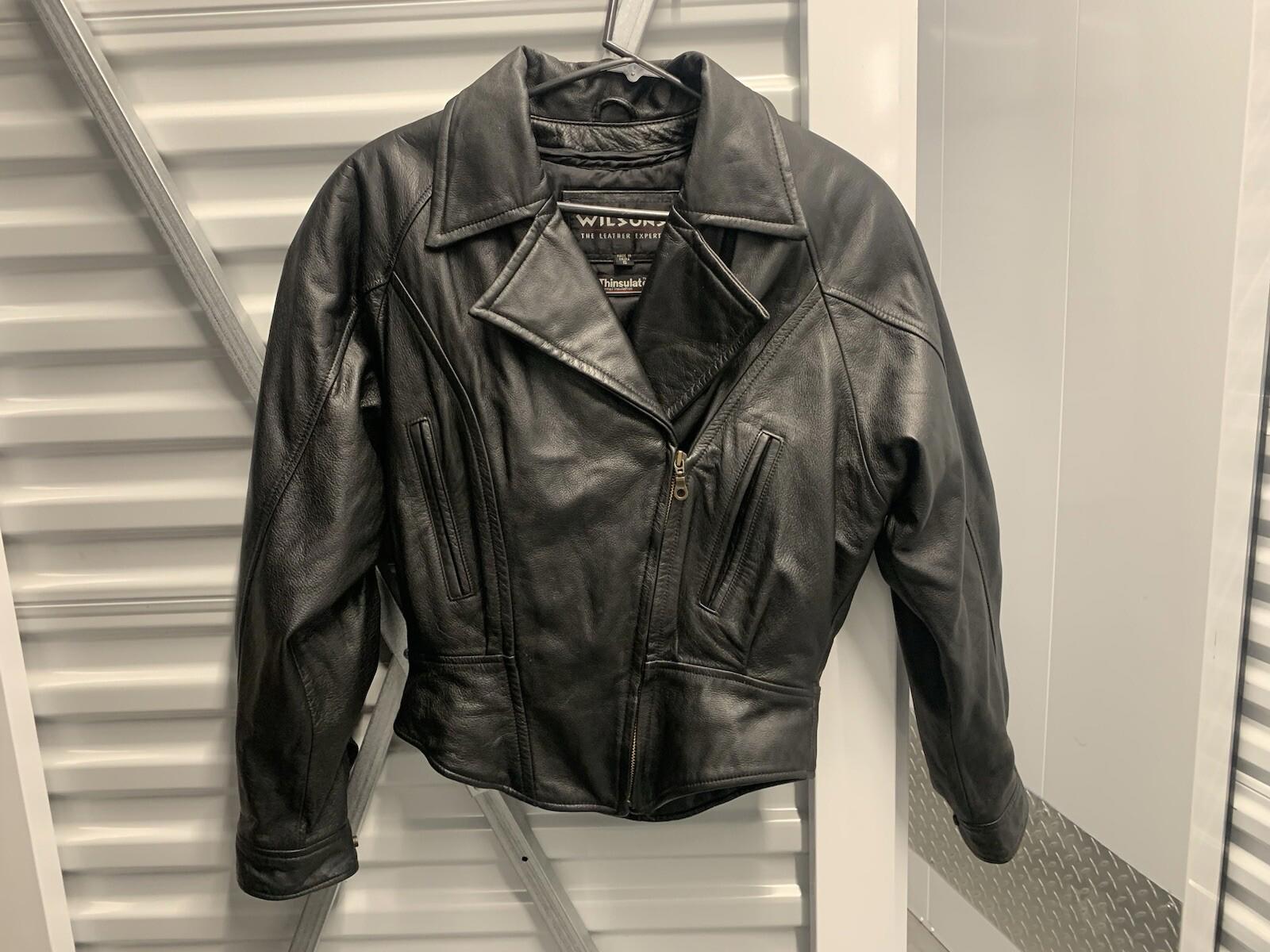 WILSON'S THINSULATE WOMENS BLACK LEATHER JACKET SIZE SMALL WITH LINER