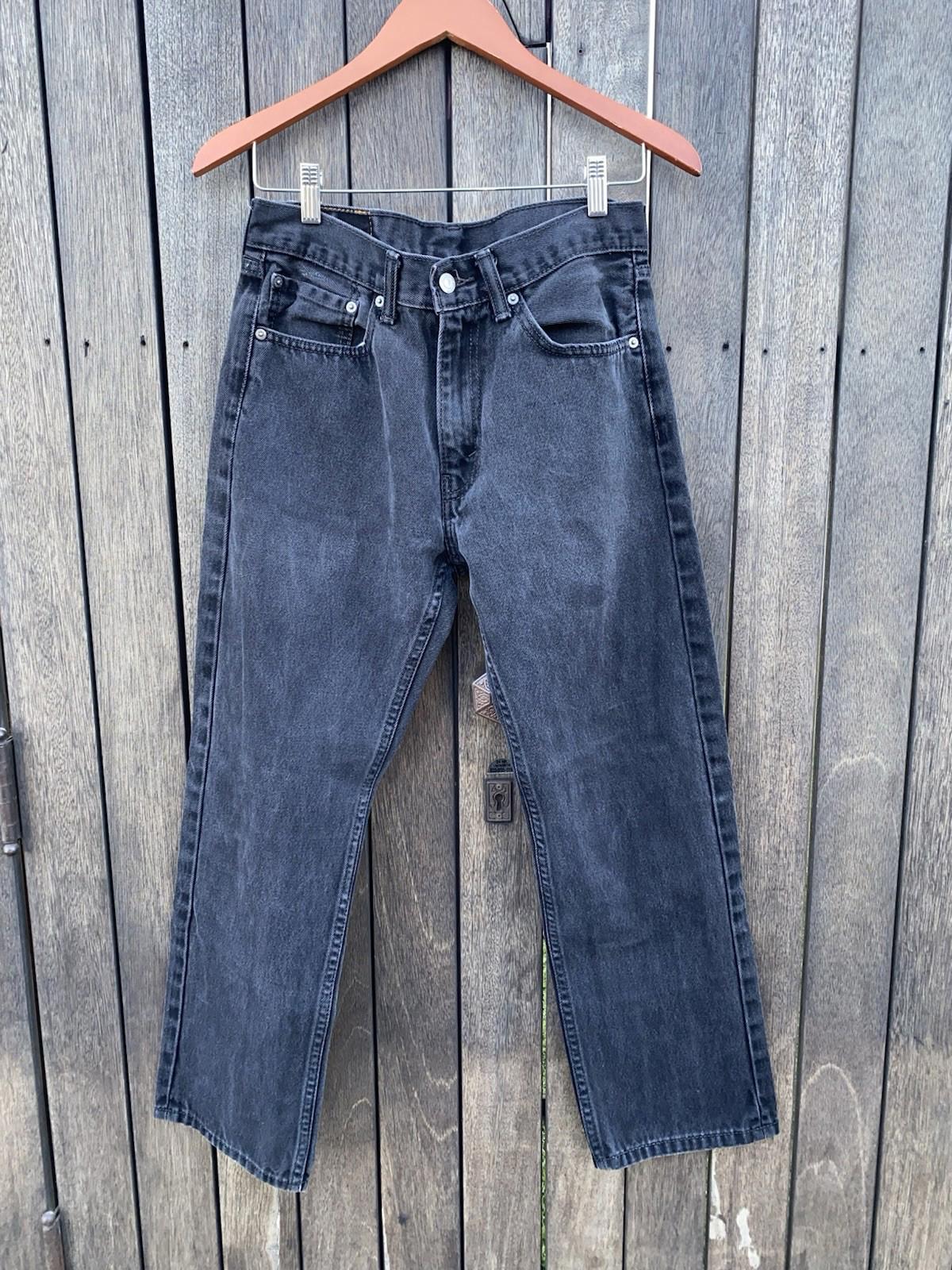 Levi’s 505 Regular Fit Straight Leg Black Charcoal Wash Jeans W32 L30