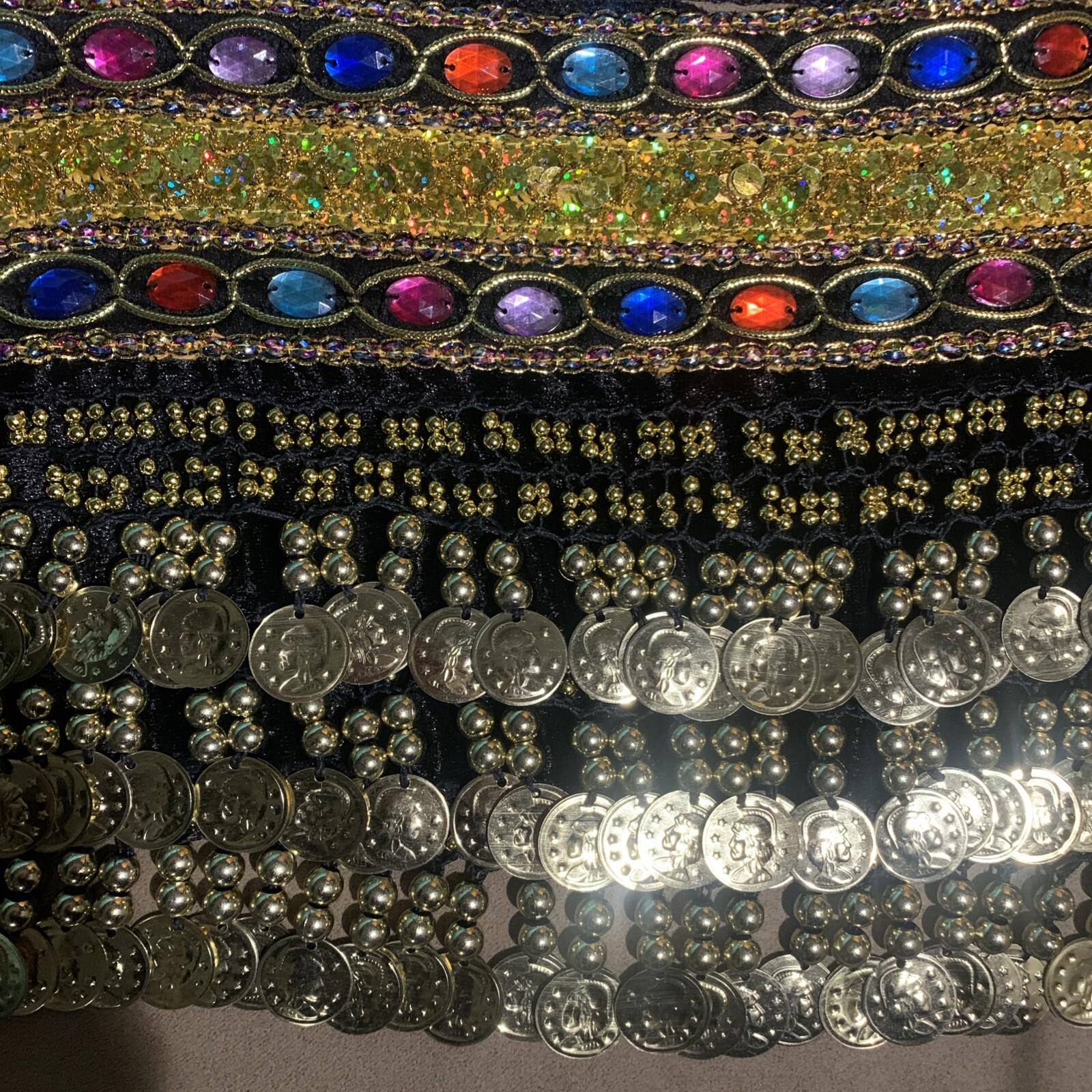 Stunning Egyptian Style Bellydancing coin belt hip scarf