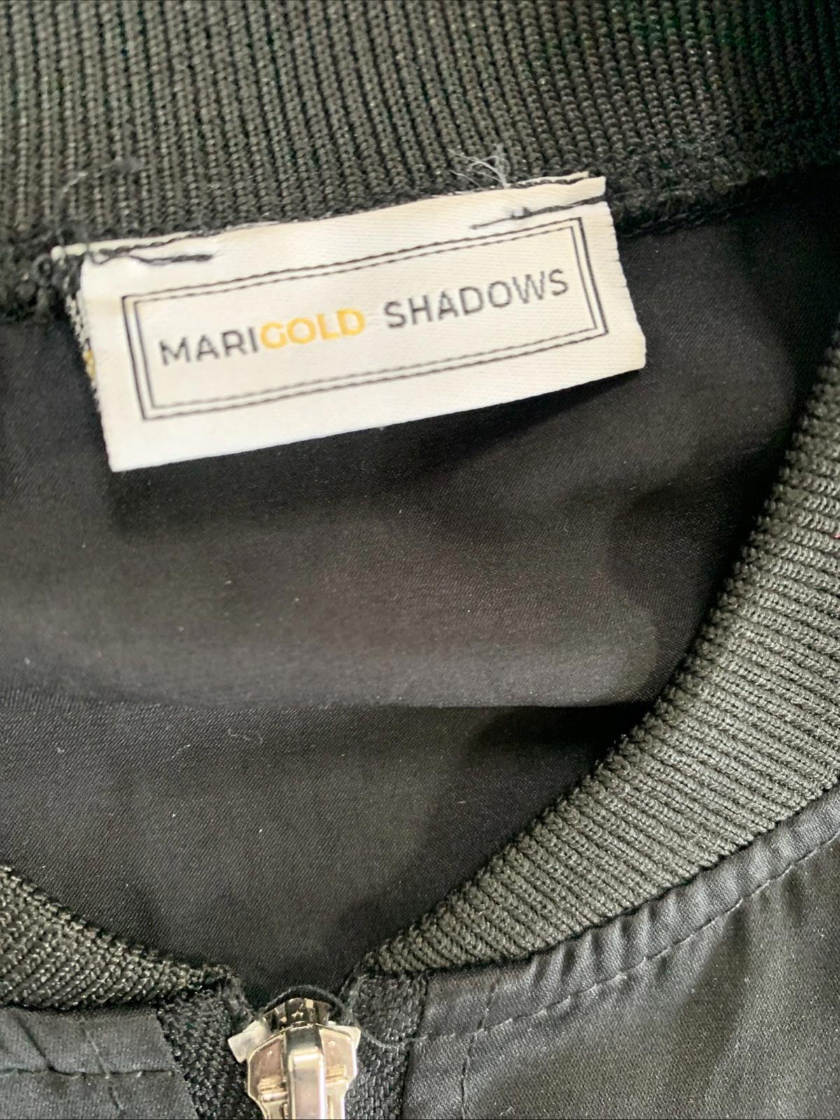 Marigold Shadows Fishnet Open Elbow Windbreaker Jacket Womens Size Medium