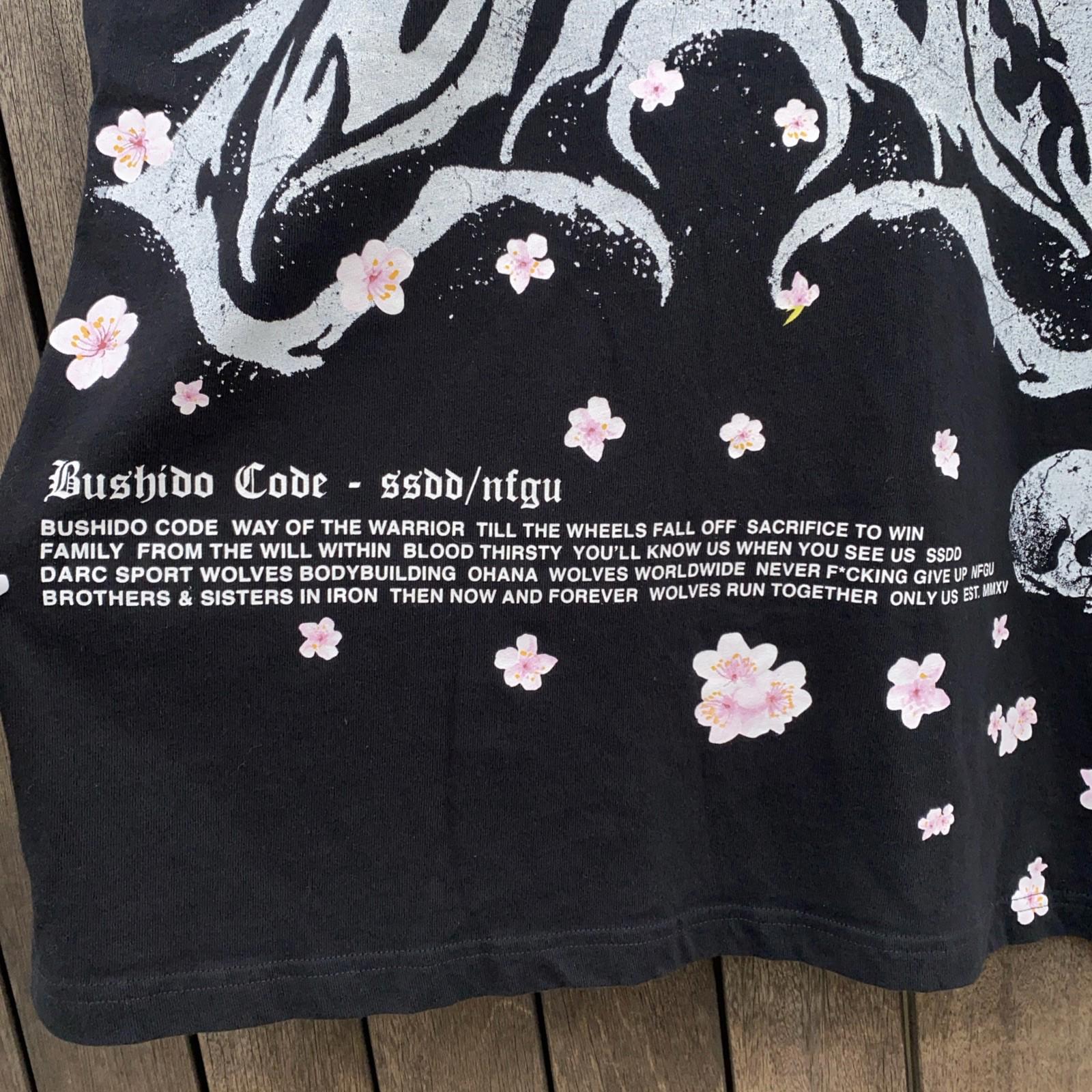 Darc Sport Bushido Blk Metal Cherry Blossom Wolves Forever Muscle Tee M 424/1000