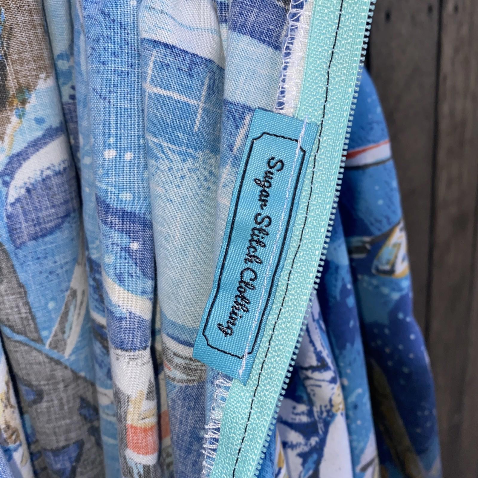 VTG 1977 STAR WARS Fabric Sugar Stitch Clothing Upcycled Pleated Skirt Pockets S