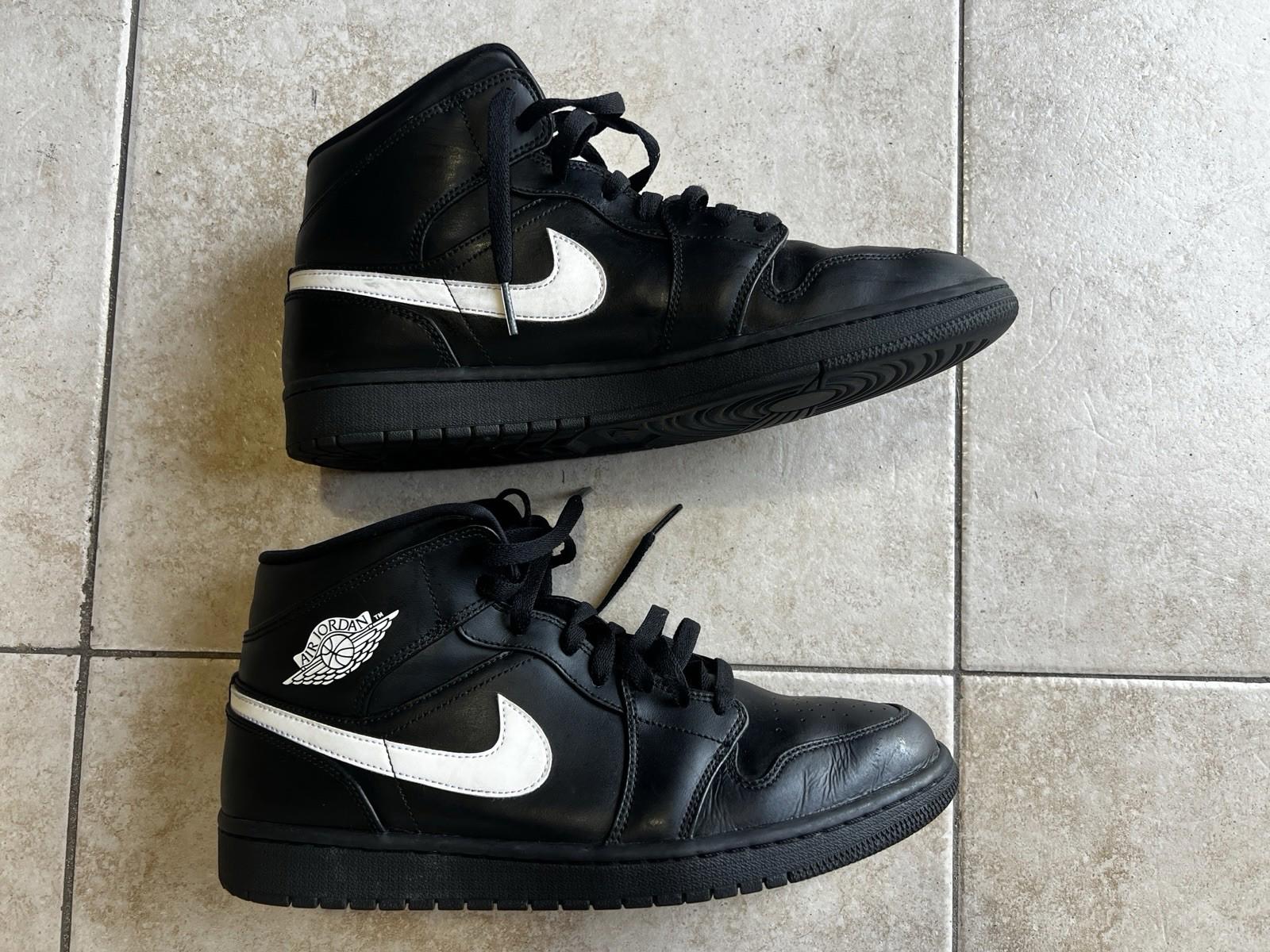 Men’s Nike Jordan 1 Mid 'Speckle' -  Size 11( 554724 049 ) Black White