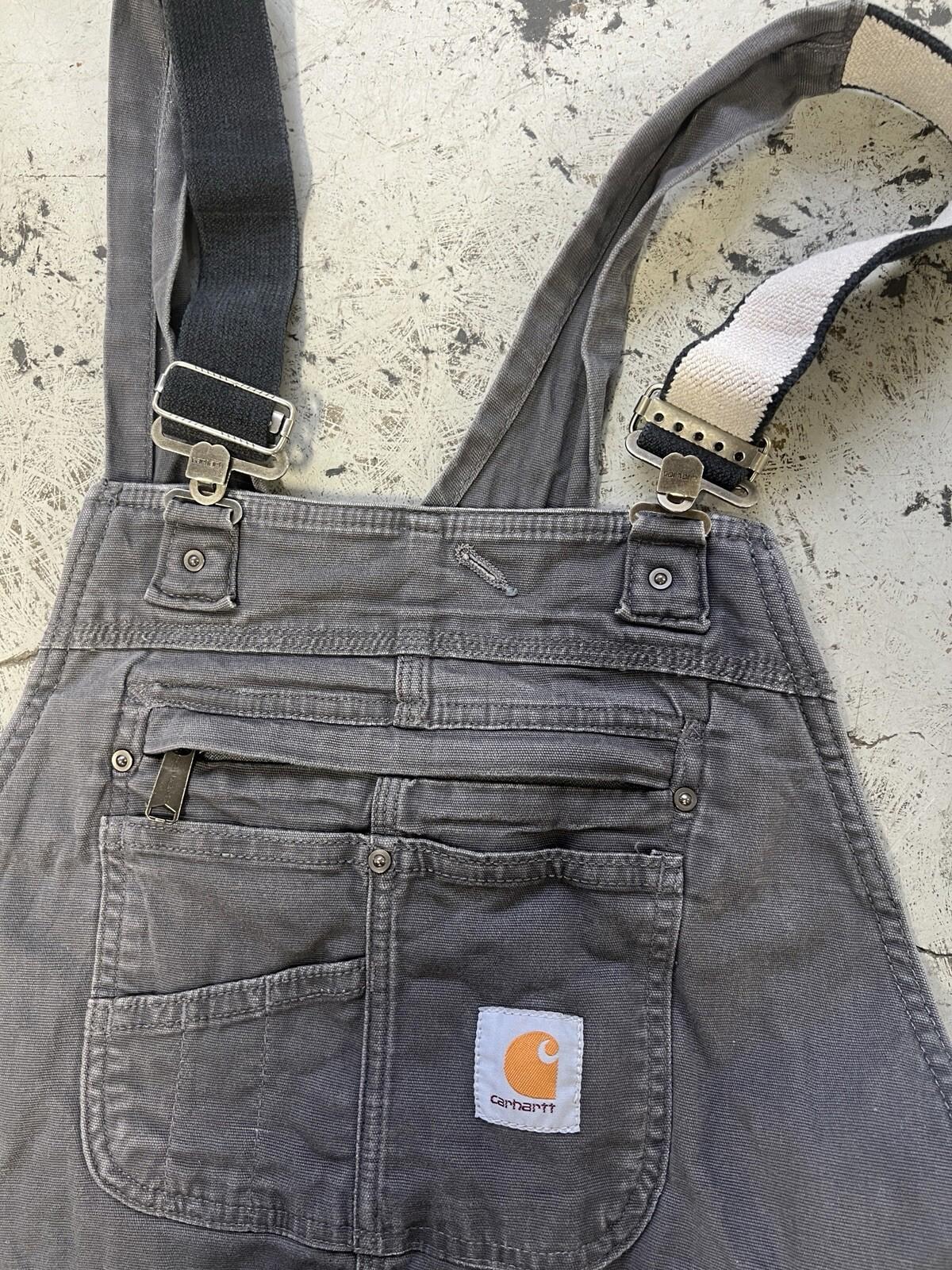 Men’s Carhartt Bib 38x30 Relaxed Fit Washed Blue