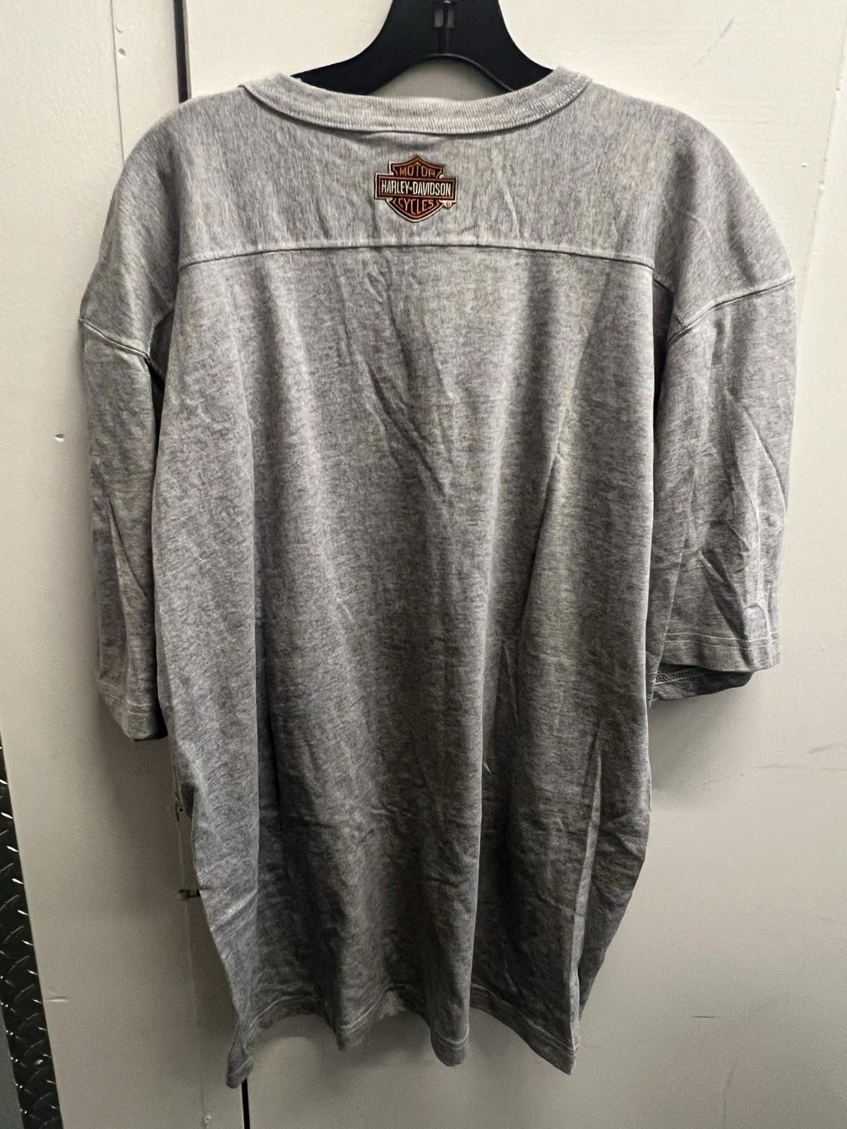VTG NWT 1996 Harley Davidson 1903 T Shirt Gray Size L Upcycled Distressed