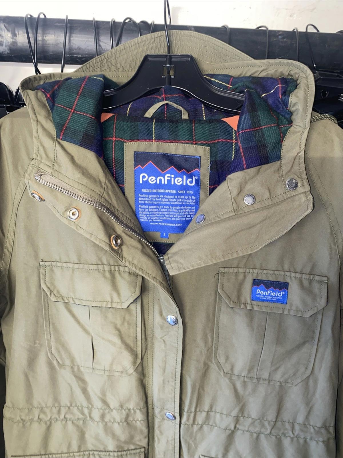 Penfield Kasson Parka classic Olive Green hooded Utility Jacket Multi Pockets