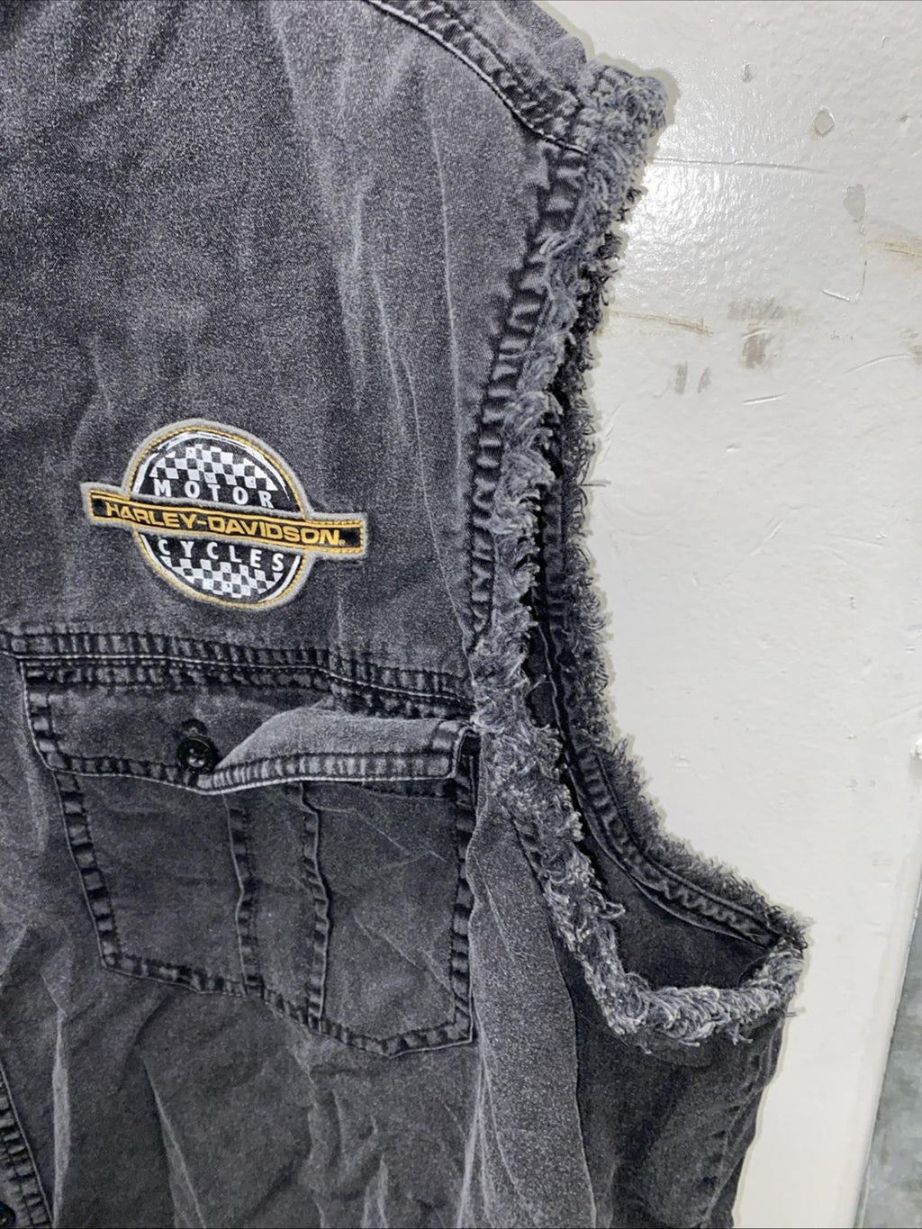 Harley Davidson Motorcycles 1903 Dual Sided Sleeveless Charcoal Shirt Vest