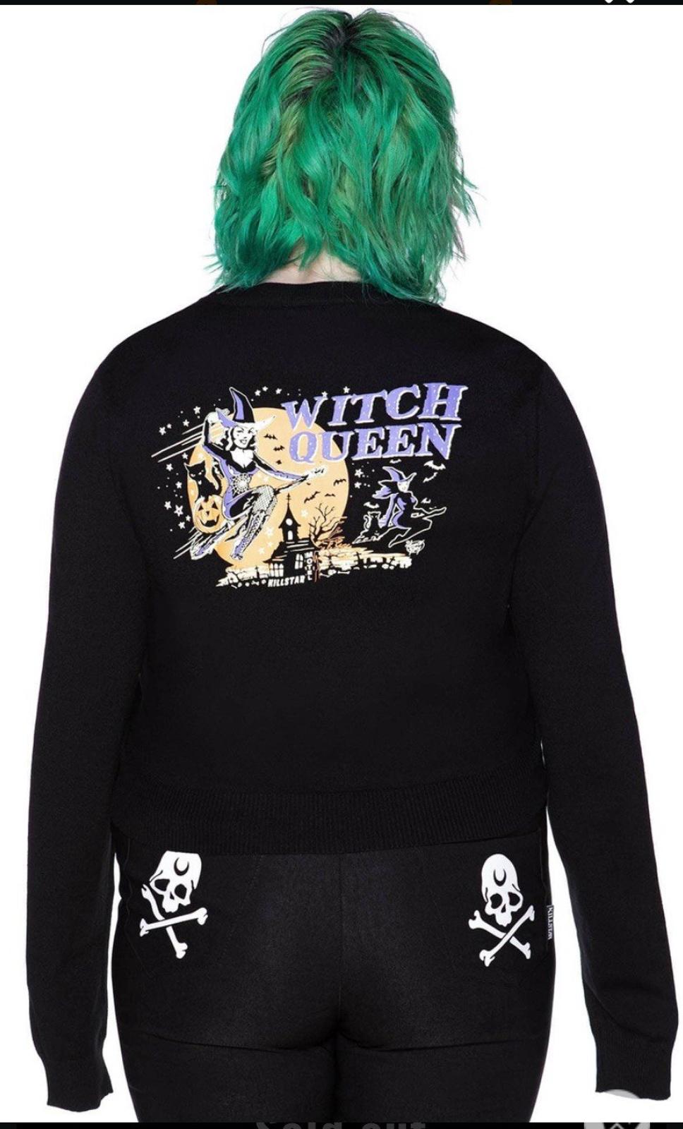 Killstar Witch Queen Button Up Cardigan Sweater Double Sided Womens Large
