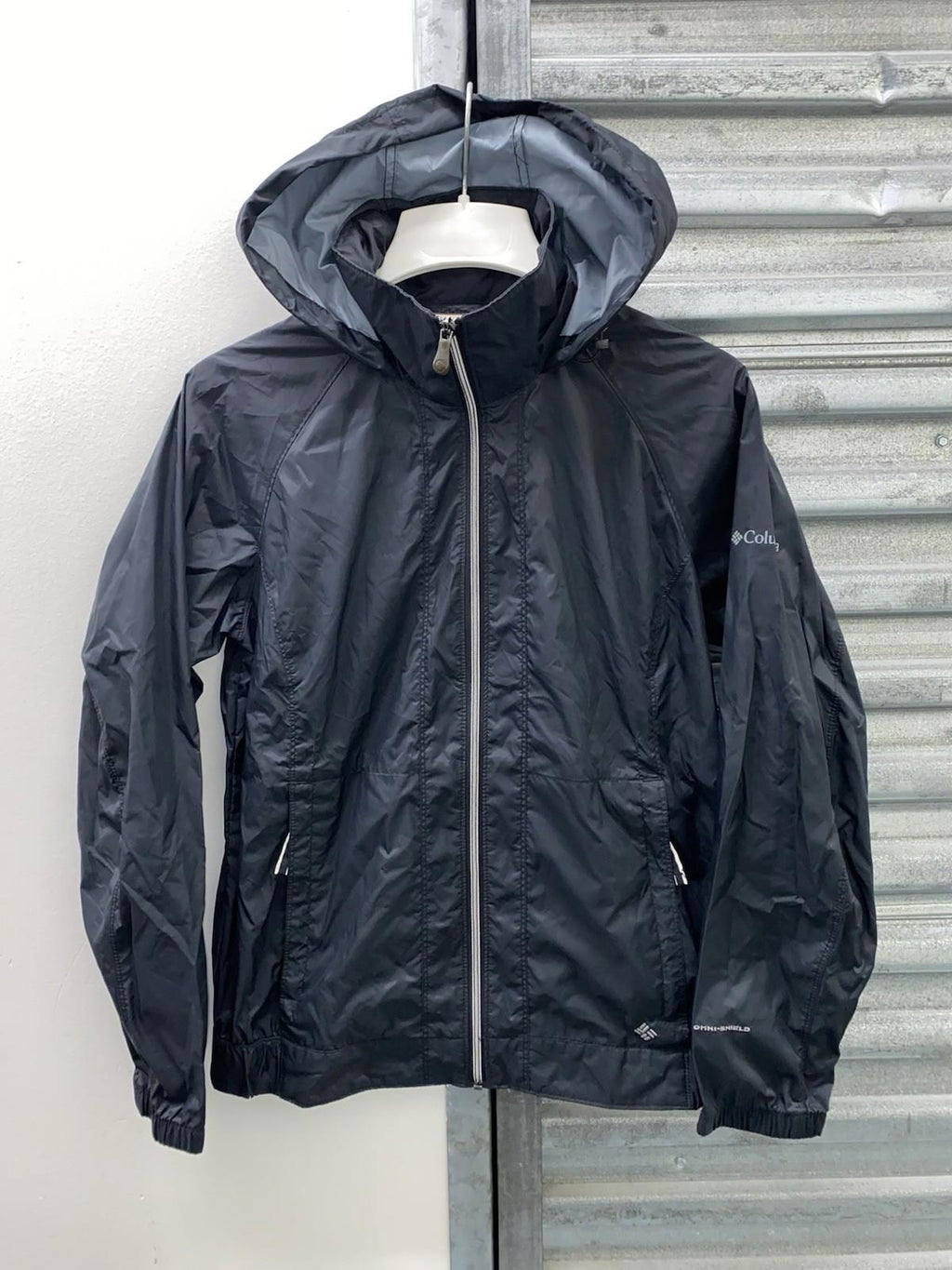 COLUMBIA Black Waterproof Switchback III Jacket with Hood Size Medium M