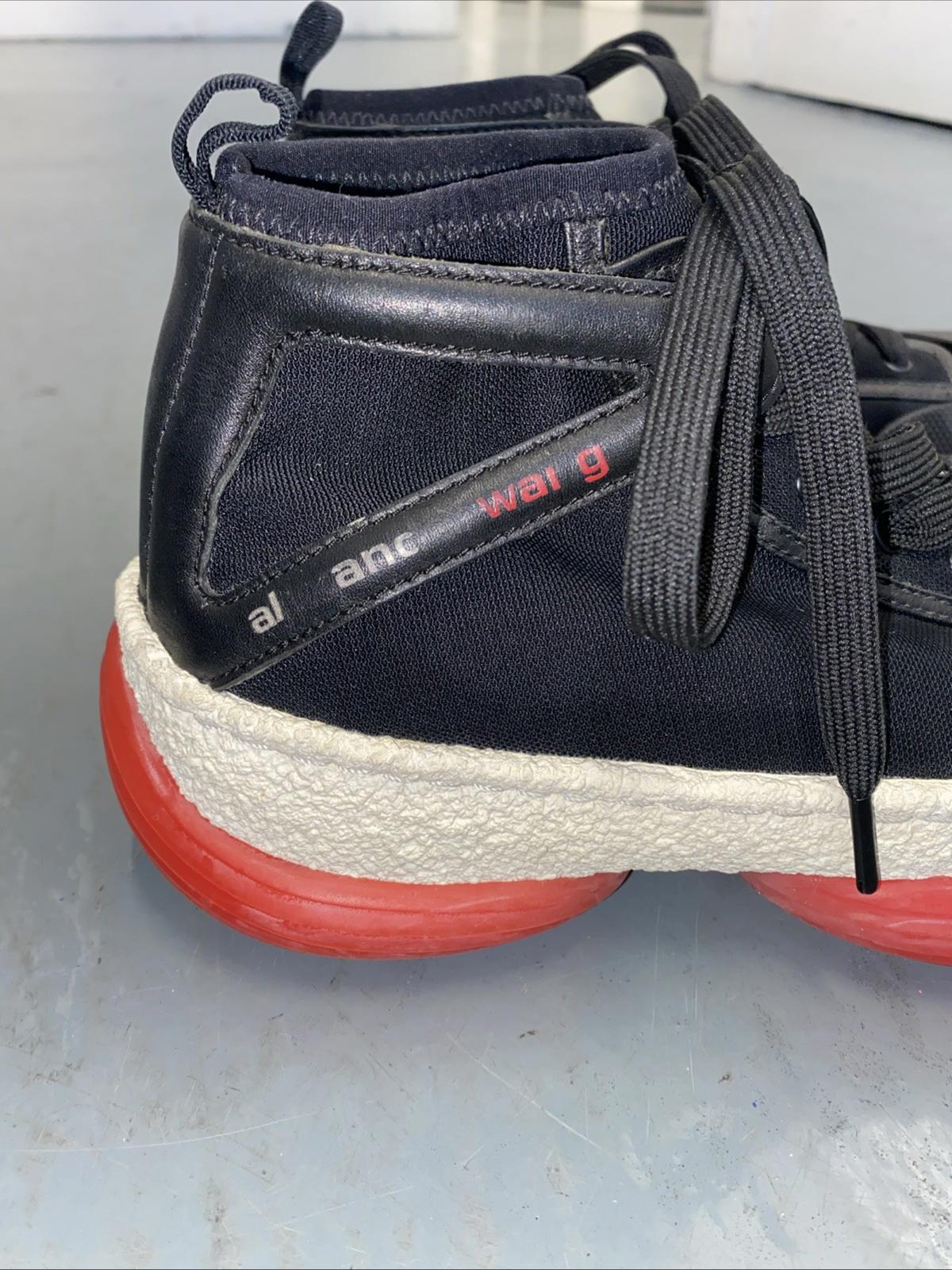 Alexander Wang A1 leather-trimmed canvas high-top sneakers Womens US 6.5