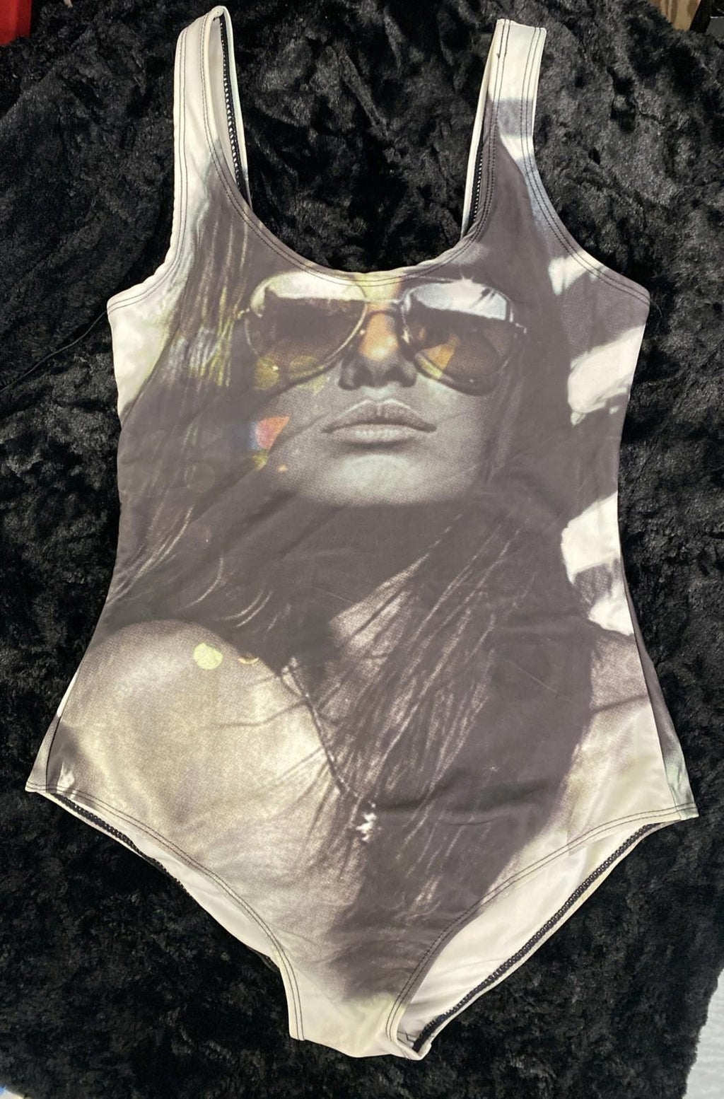 Radical Warrior Woman w/ Aviators Festy Wear One Piece Body Suit Swimsuit Size L