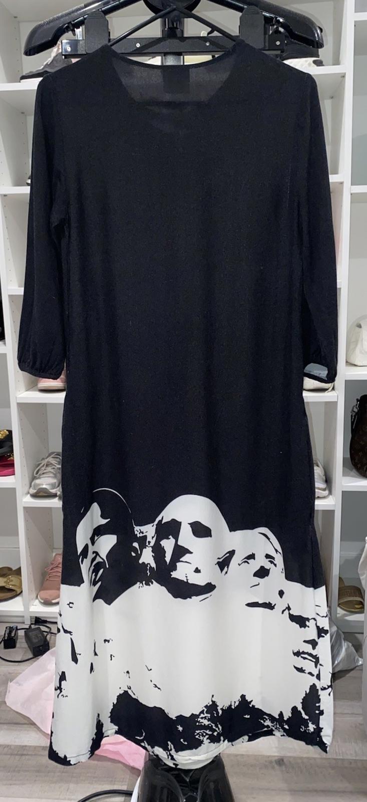 Built By Wendy Obama Mount Rushmore (Revised) Midi Tea Dress 3/4 Puff Sleeves M